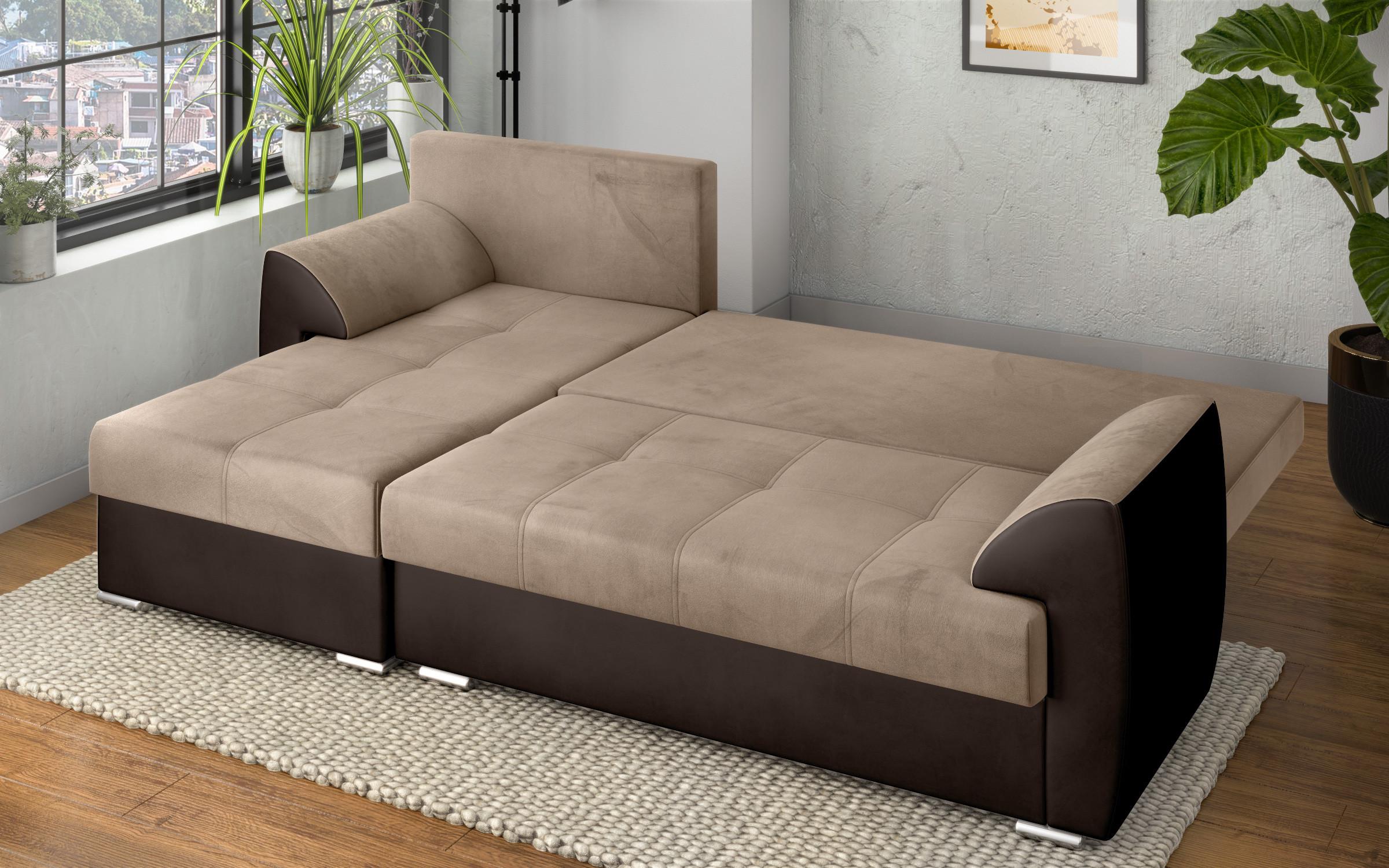 Coltar extensibil Deman, bej + piele maro  5