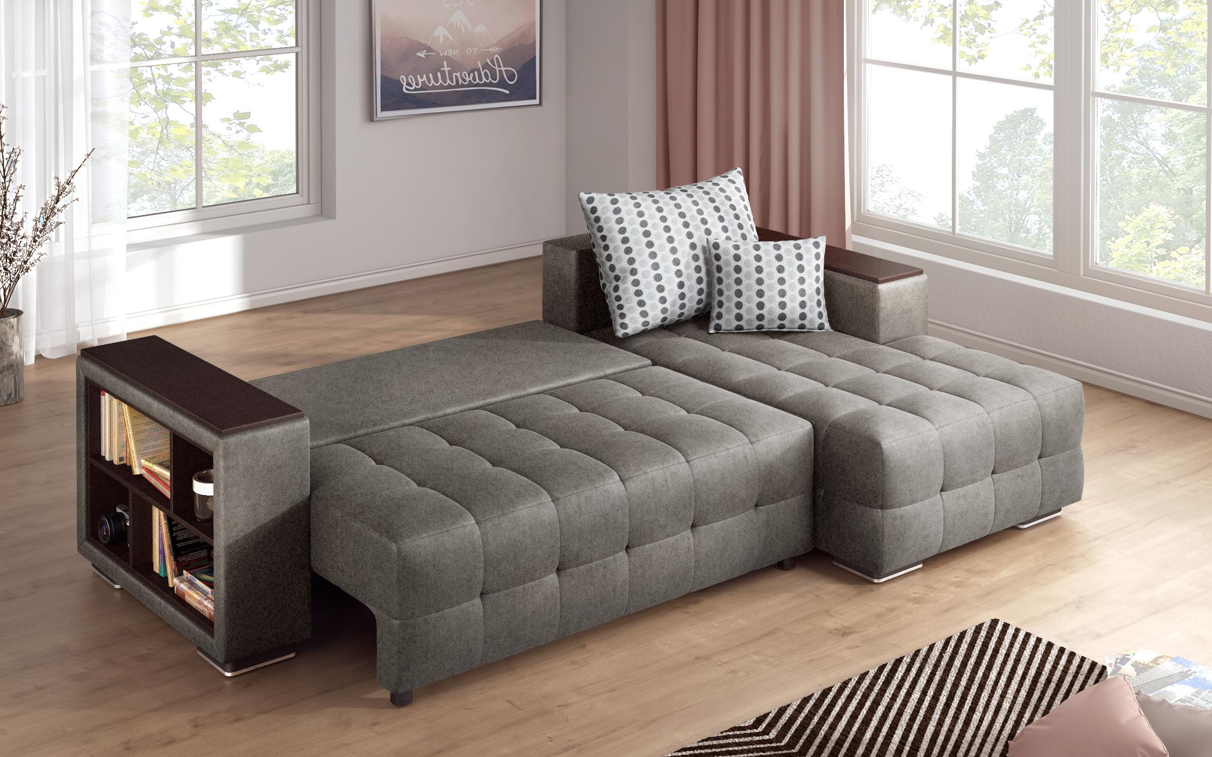 Coltar extensibil cu brat etajera Melvin S, gri  6