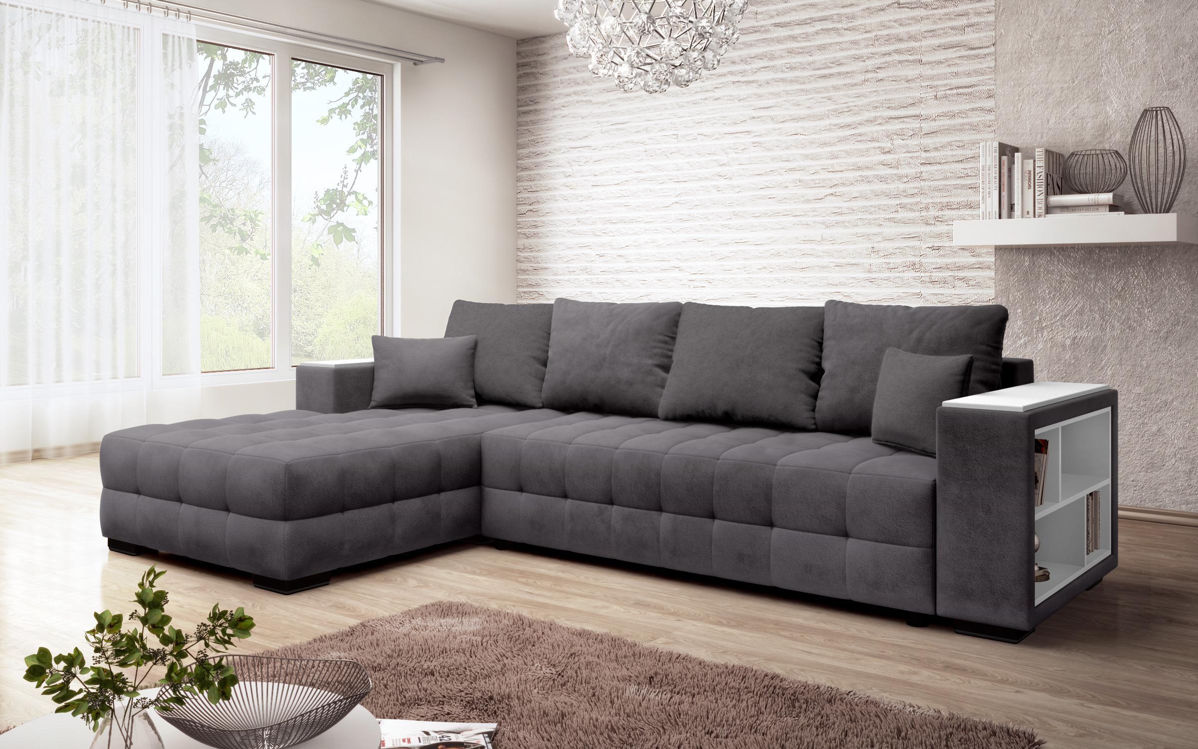 Coltar extensibil cu brat etajera Melvin Spring, gri inchis  6