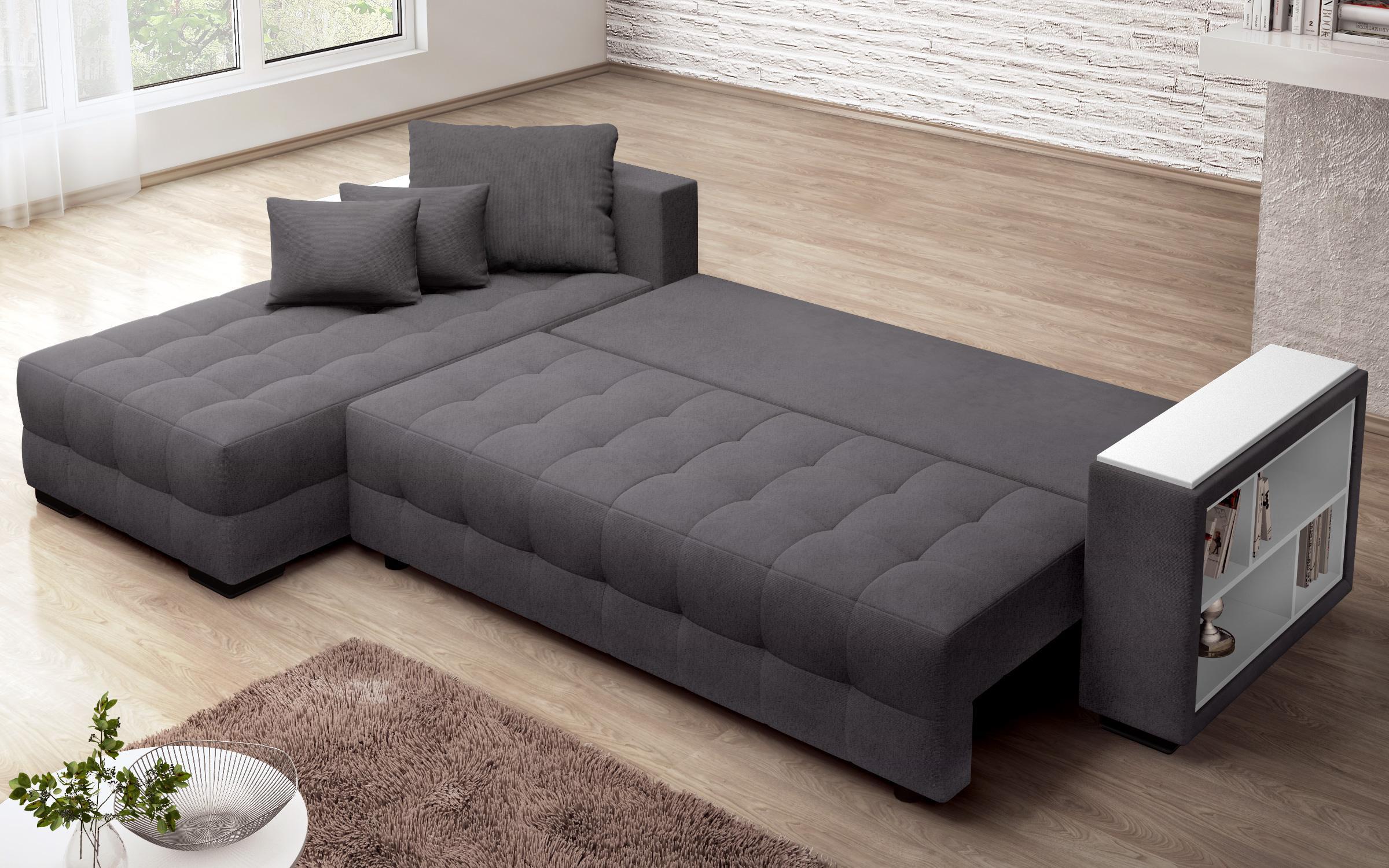 Coltar extensibil cu brat etajera Melvin Spring, gri inchis  7