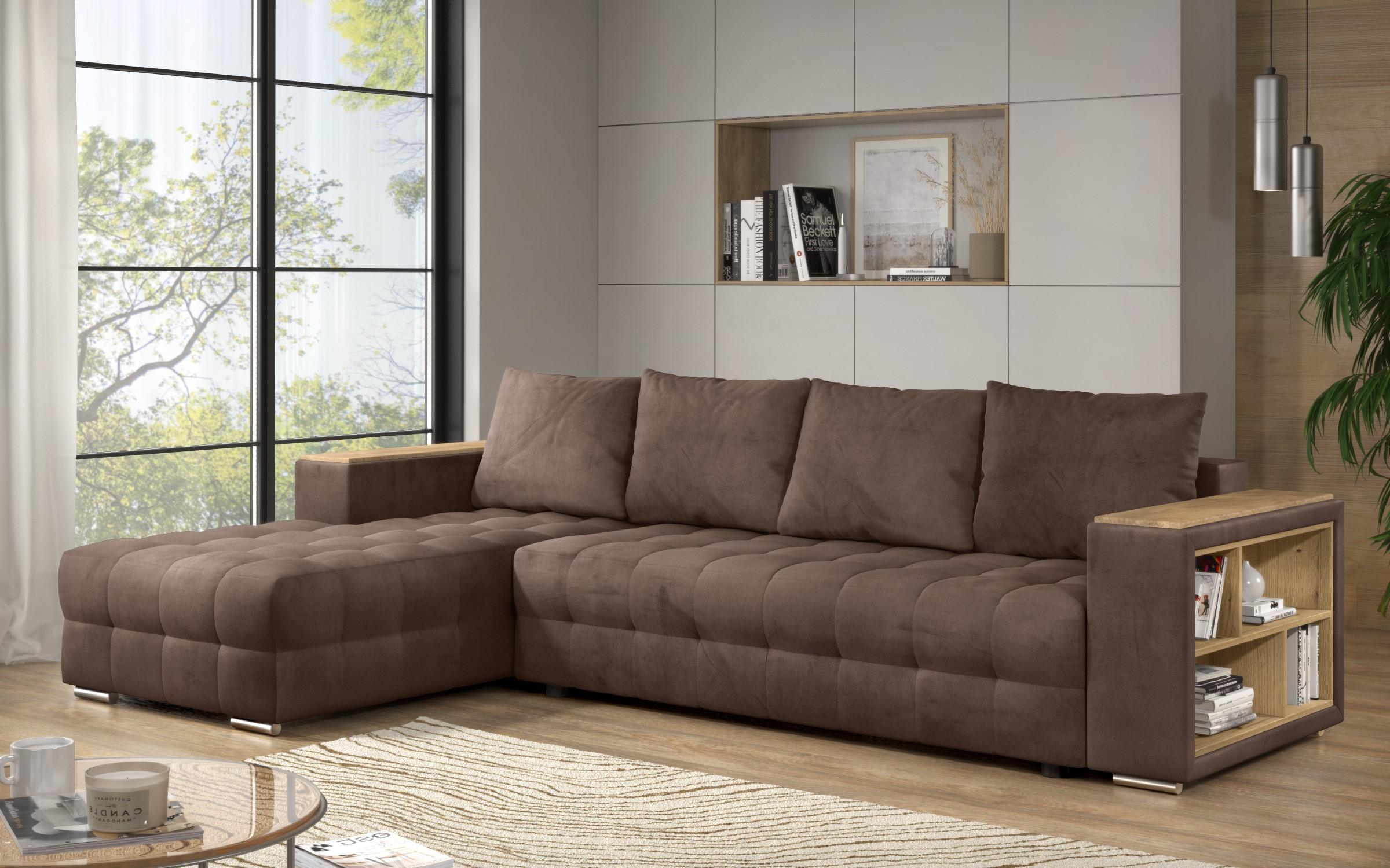 Coltar extensibil cu brat etajera Napoli, maro  3