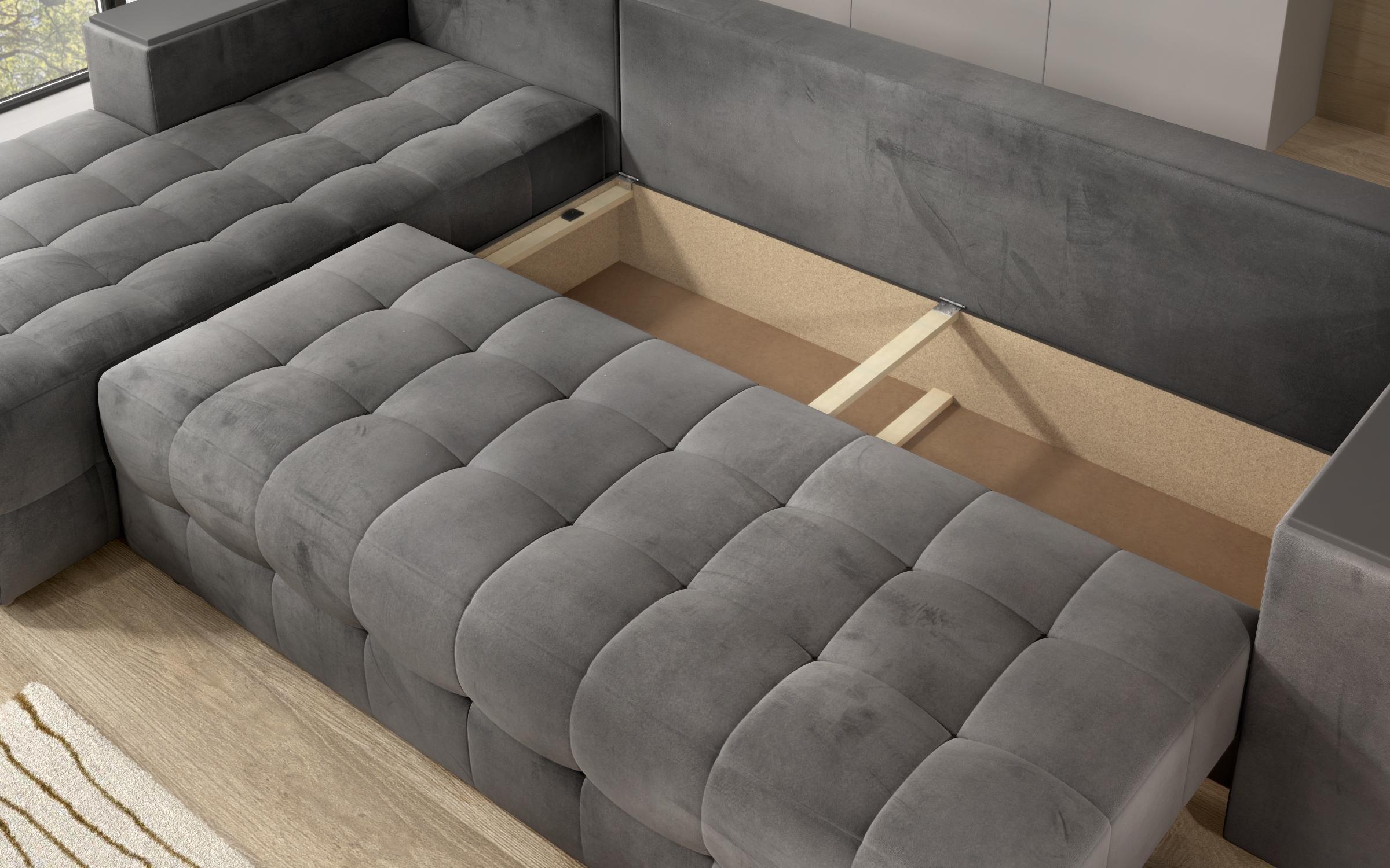 Coltar extensibil cu brat etajera Napoli, gri  6