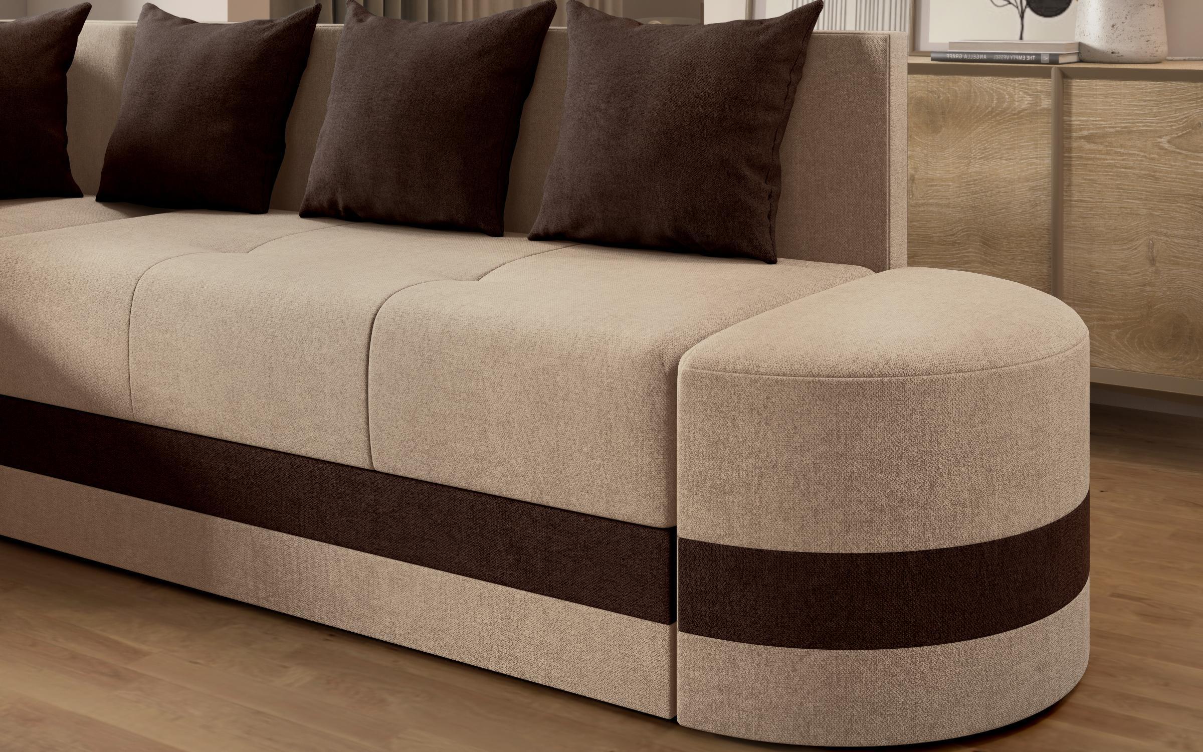Coltar extensibil Vilian S, bej + maro  8