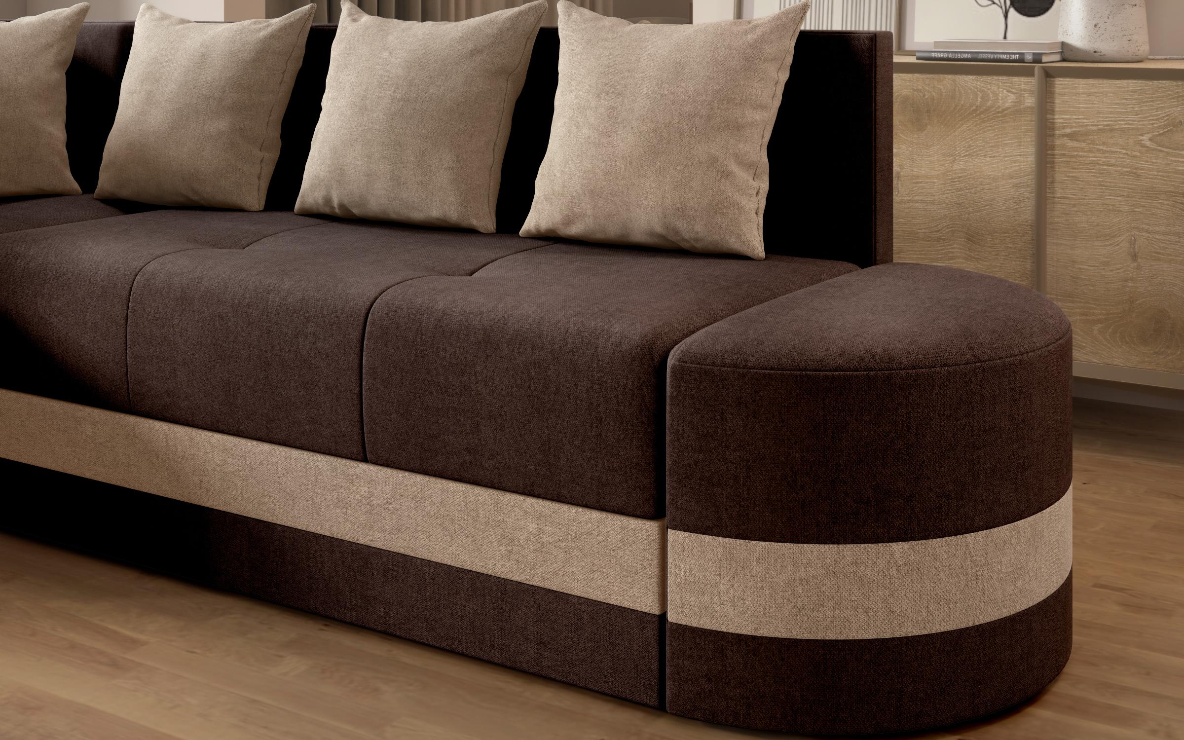 Coltar extensibil Vilian S, maro + bej  6