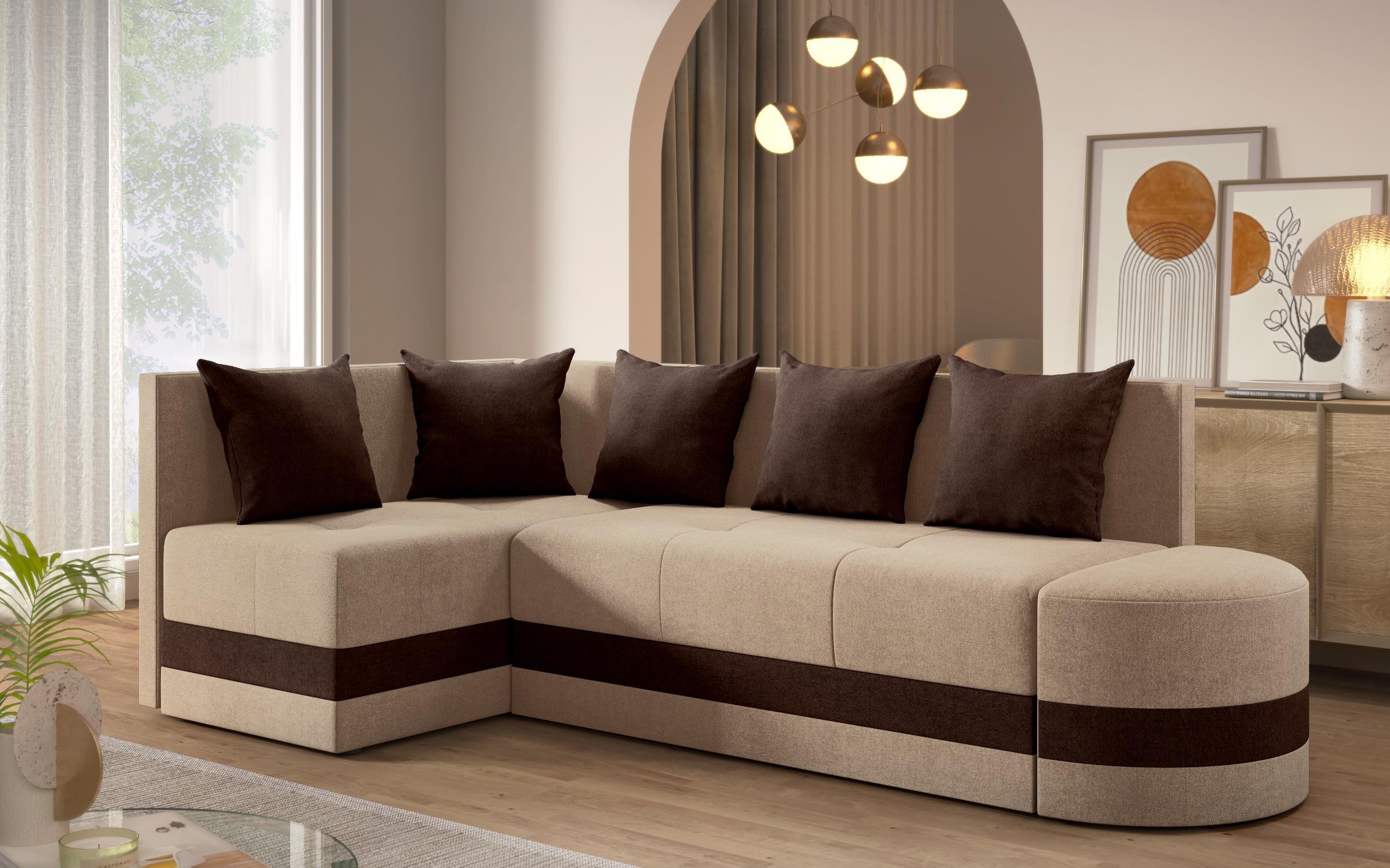 Coltar extensibil Vilian S, bej + maro  3