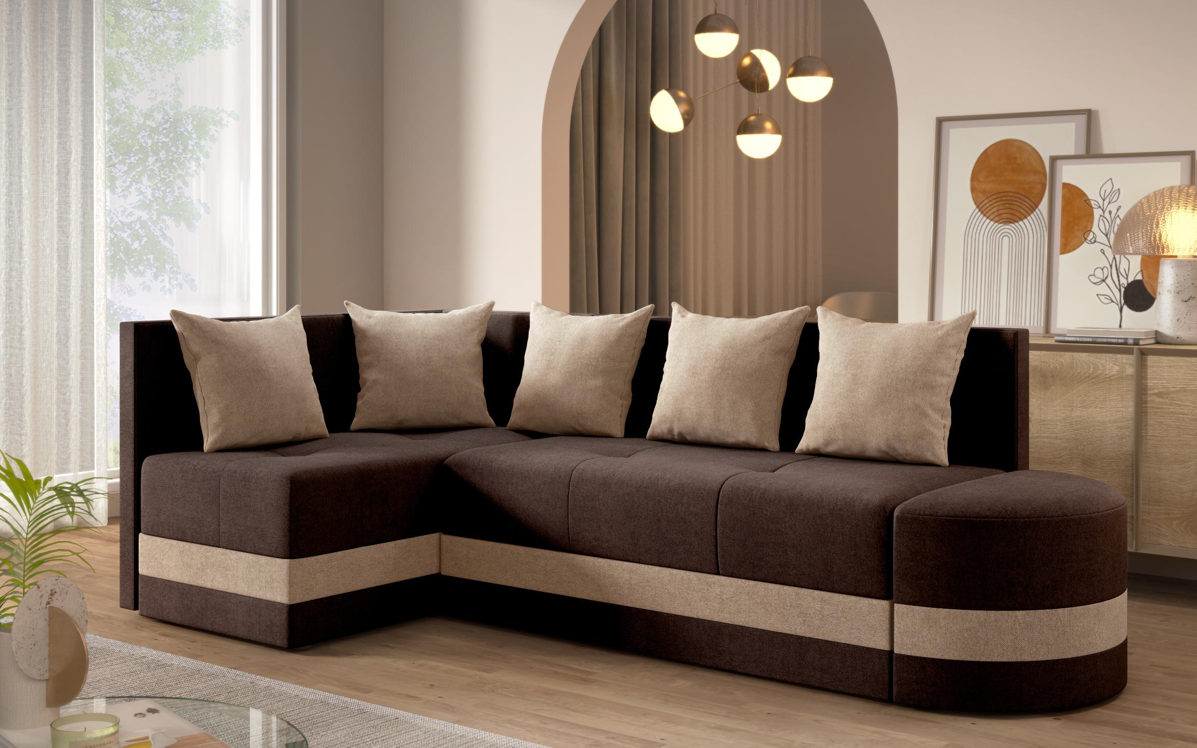 Coltar extensibil Vilian S, maro + bej  3