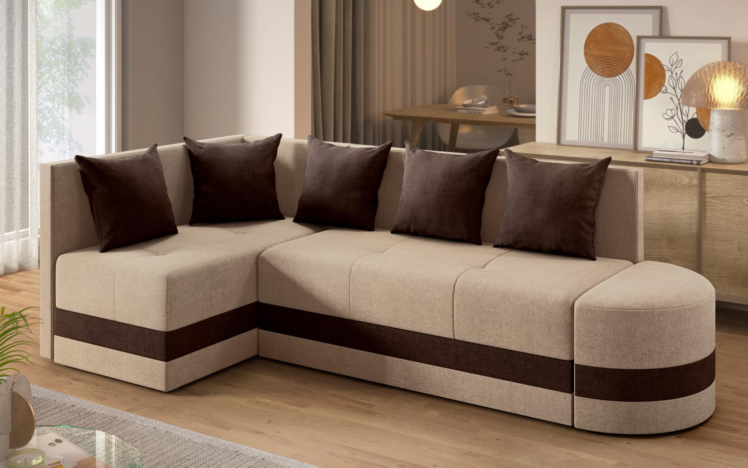 Coltar extensibil Vilian S, bej + maro  6