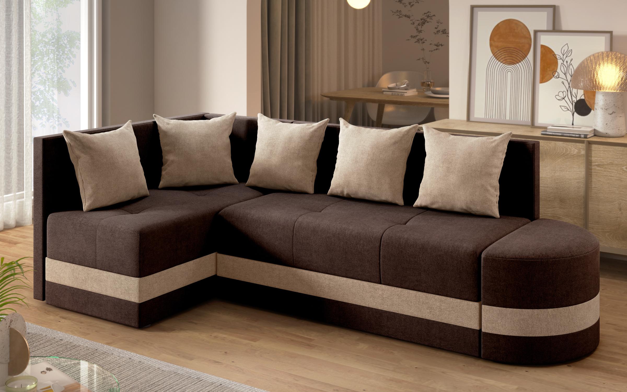 Coltar extensibil Vilian S, maro + bej  8