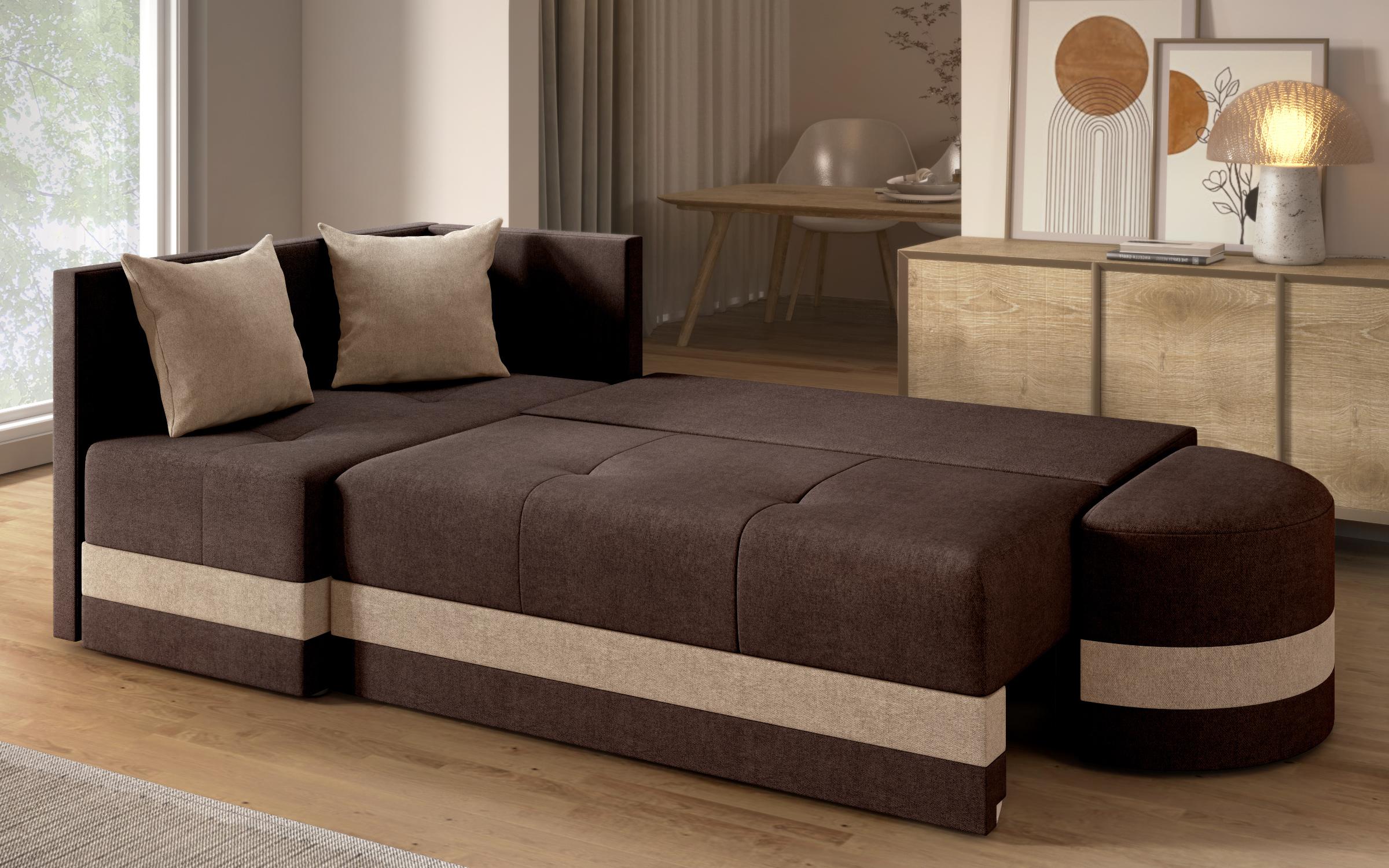Coltar extensibil Vilian S, maro + bej  4
