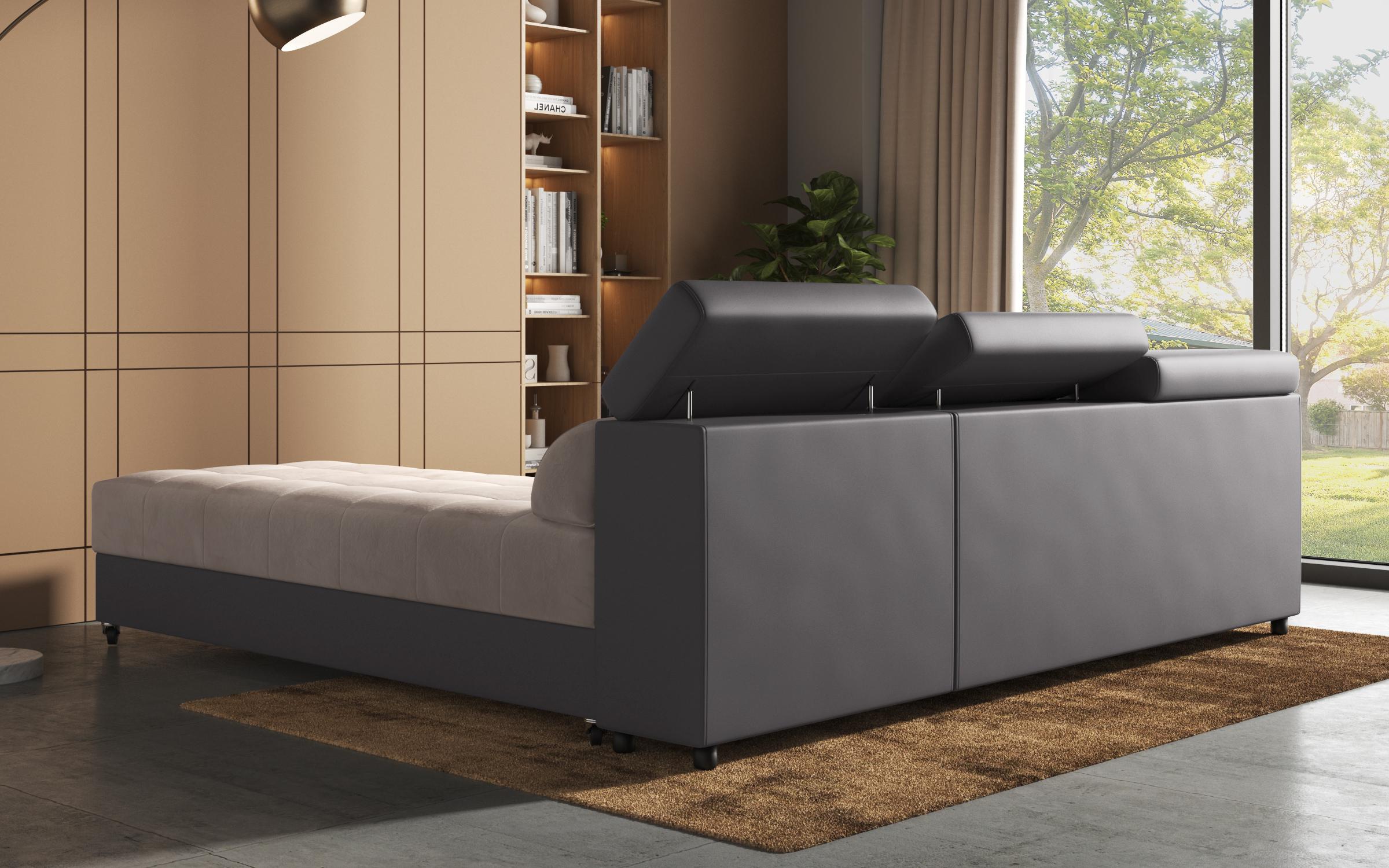 Coltar pentru living Galans, bej + gri-maroniu  7