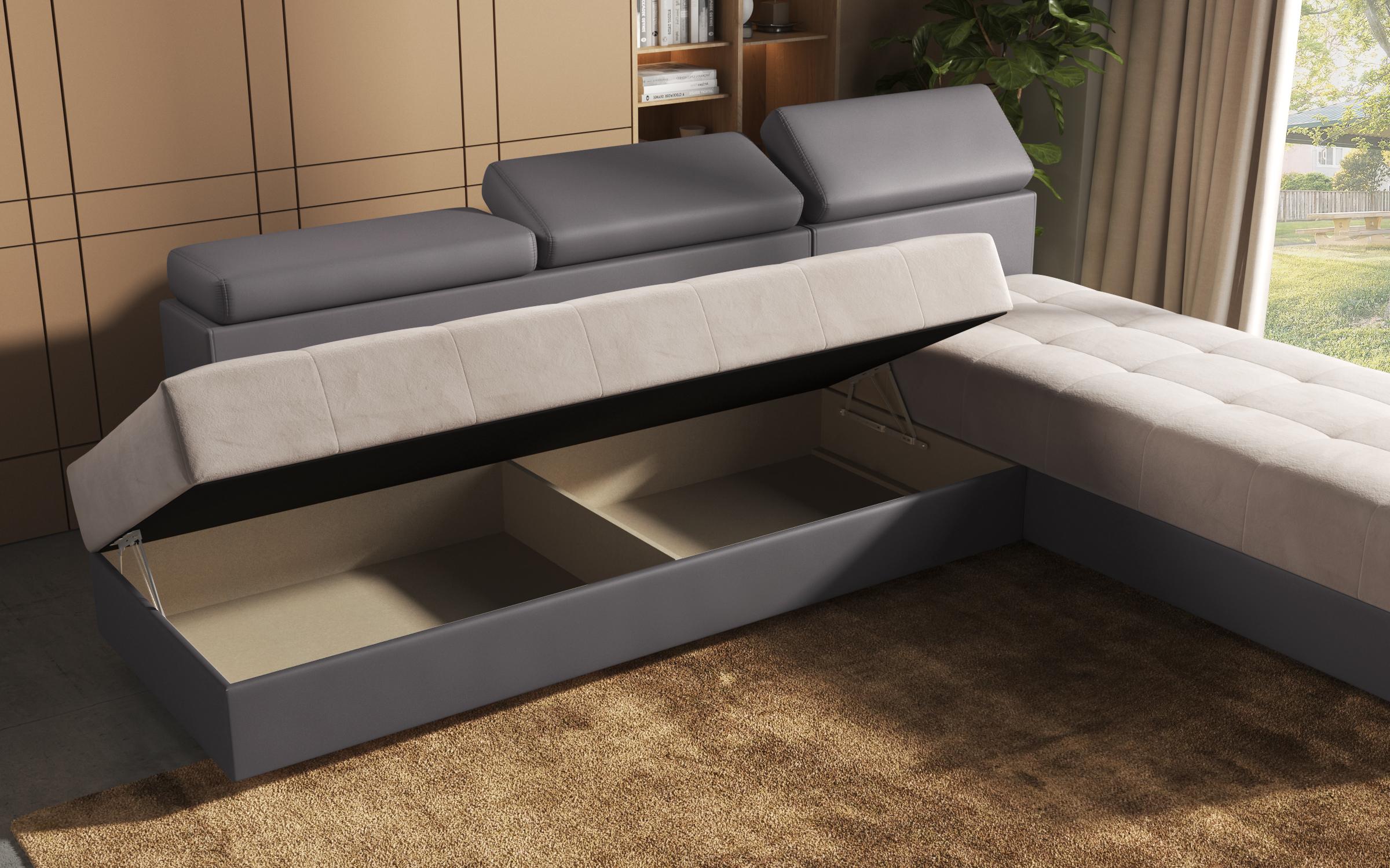 Coltar pentru living Galans, bej + gri-maroniu  9