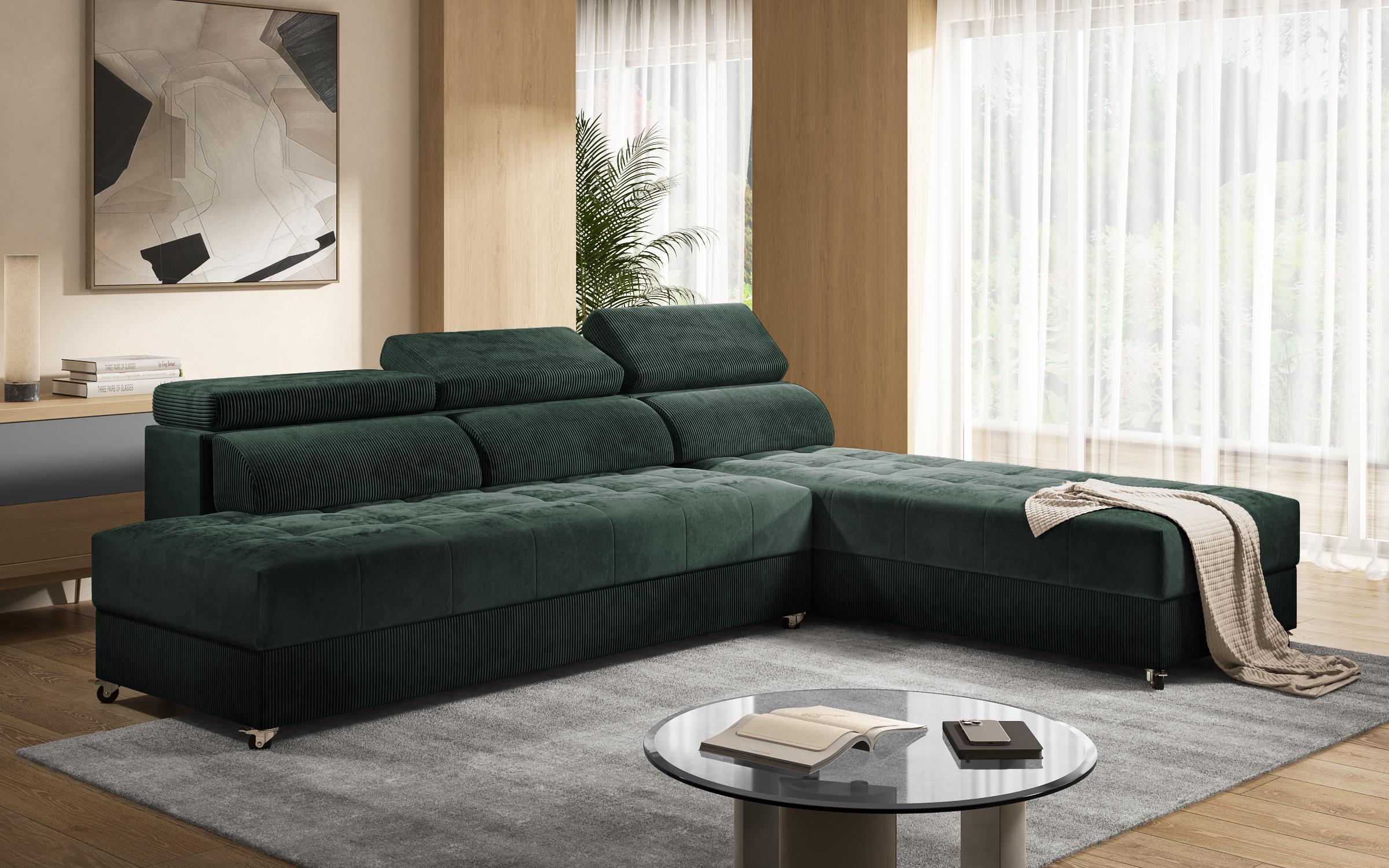 Coltar pentru living Galans Nova, verde  3