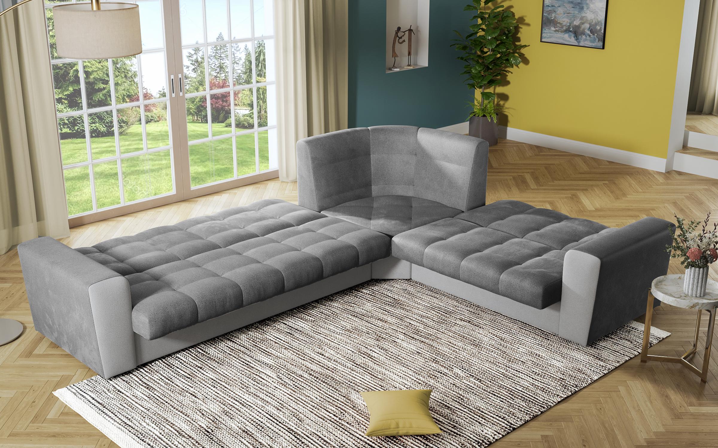 Coltar pentru living Miravel, gri inchis + gri deschis  7