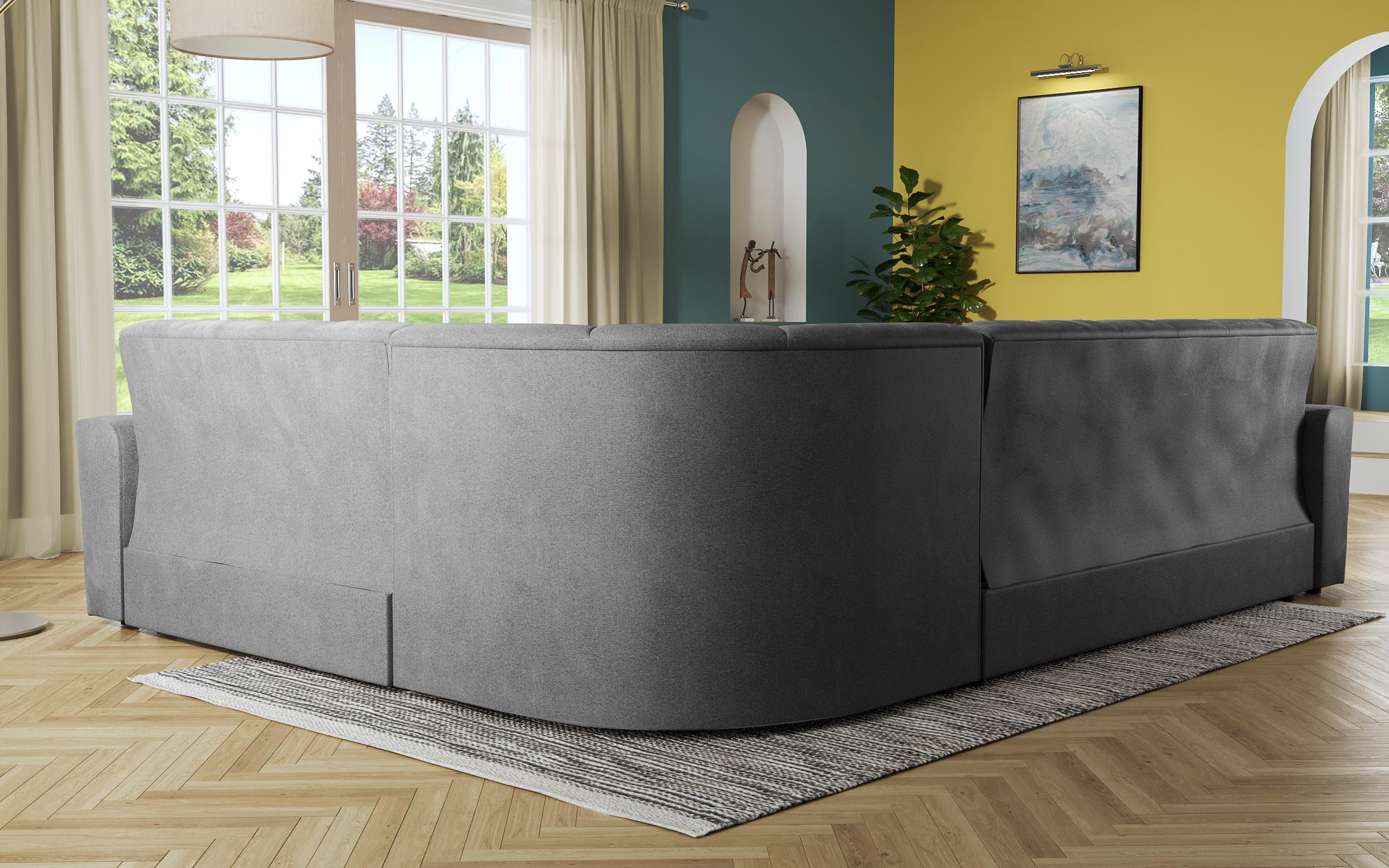 Coltar pentru living Miravel, gri inchis + gri deschis  9