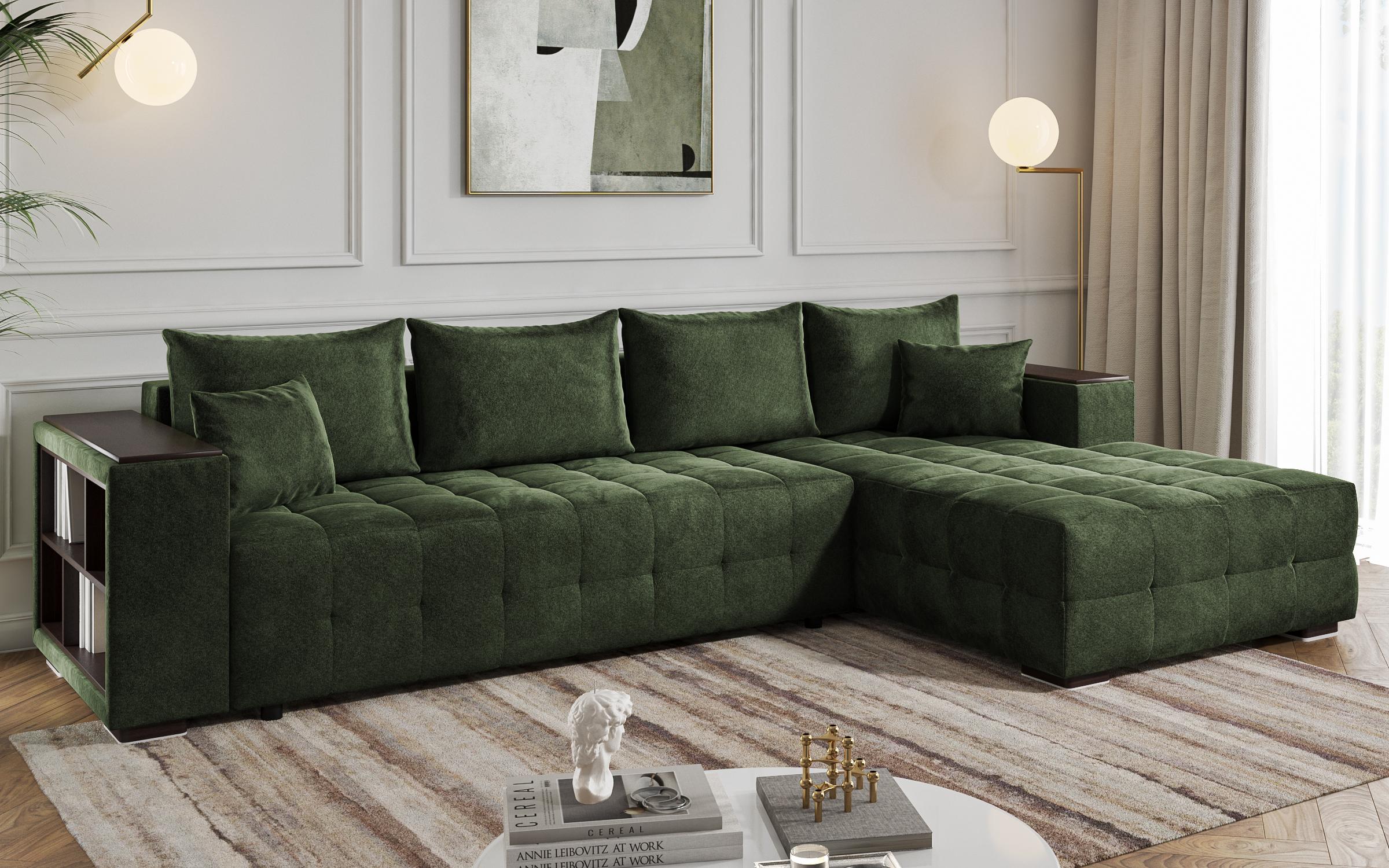 Coltar extensibil cu brat etajera Melvin Spring, verde  3