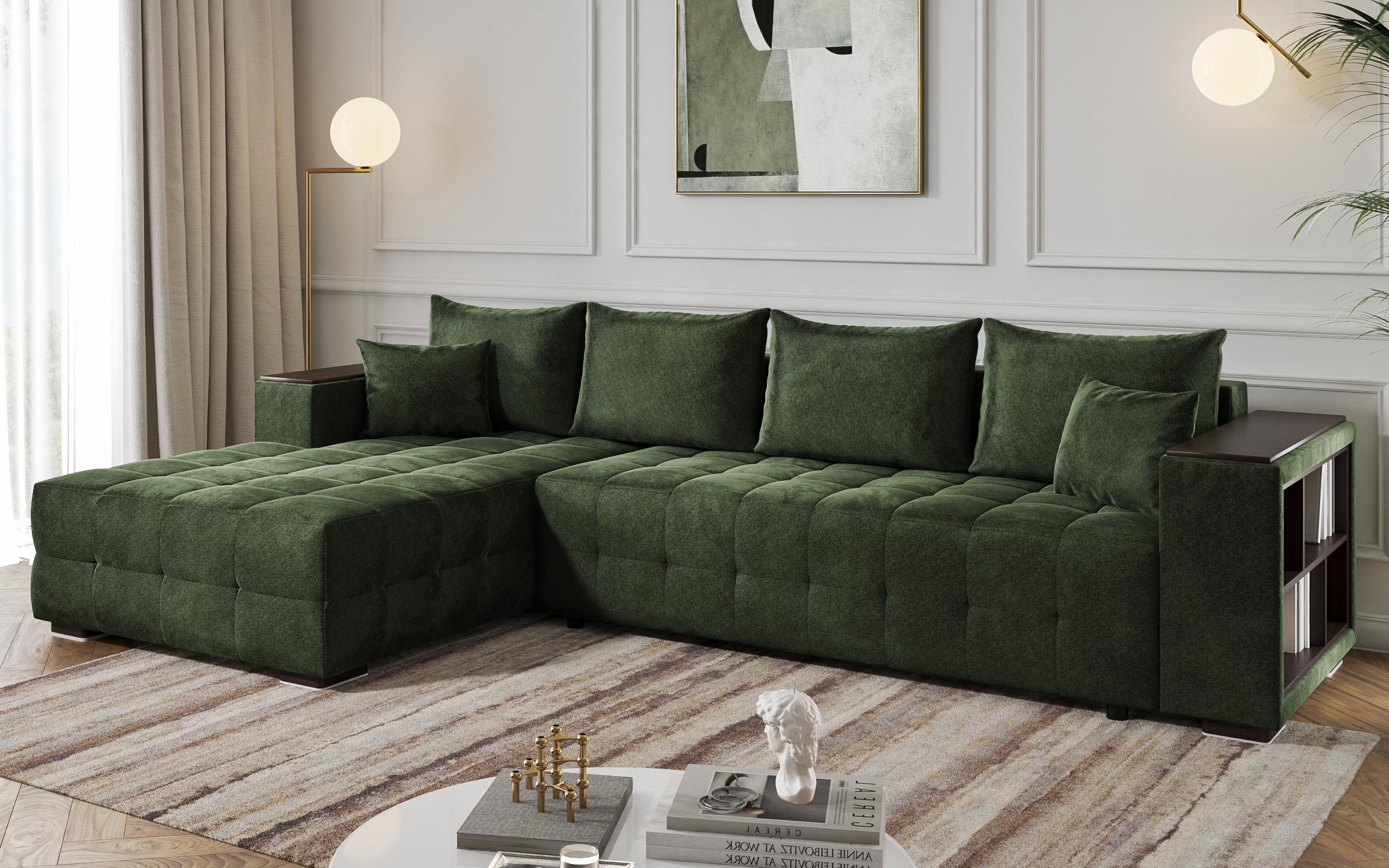 Coltar extensibil cu brat etajera Melvin Spring, verde  3