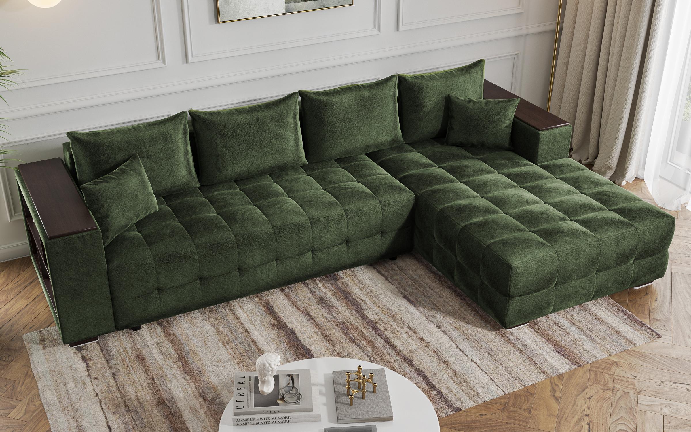 Coltar extensibil cu brat etajera Melvin Spring, verde  6