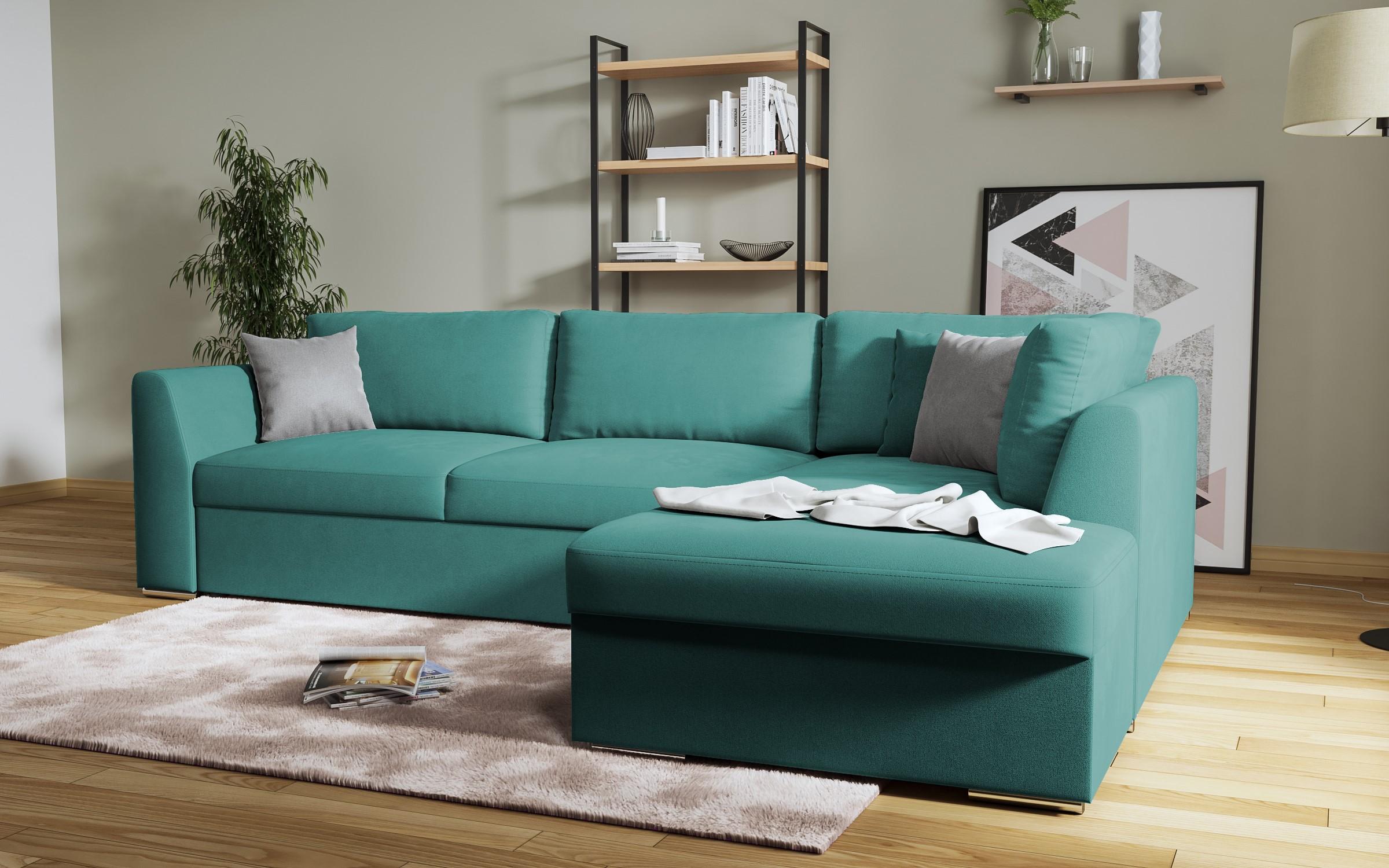 Coltar extensibil Toscana, turcoaz + gri deschis  6