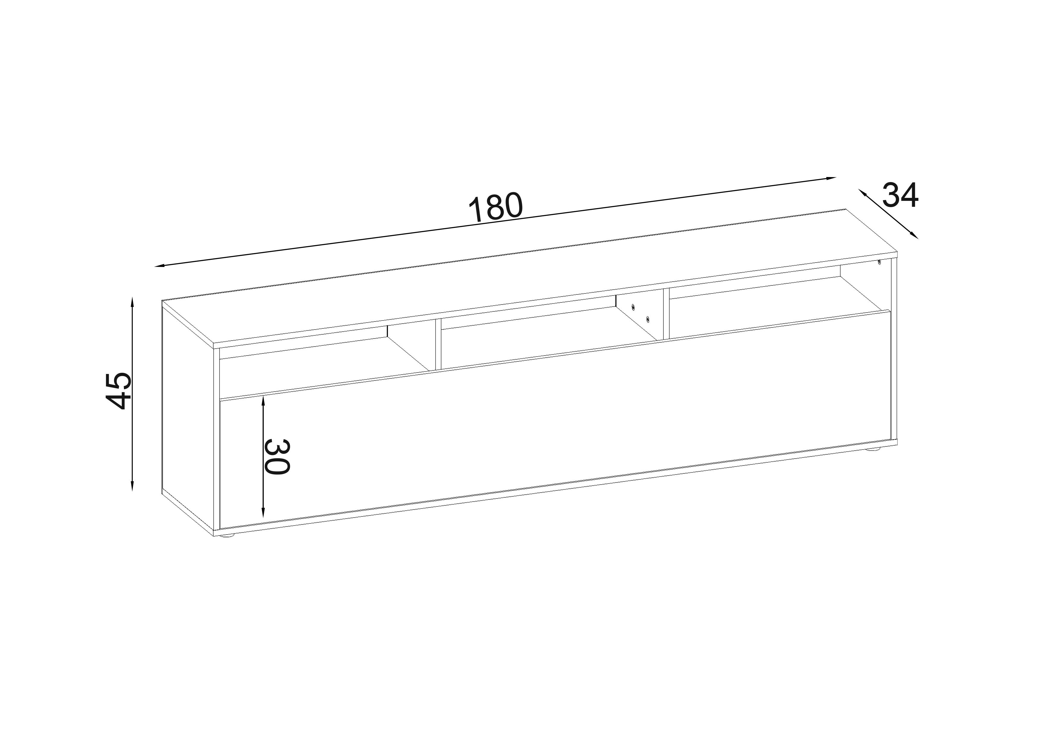 Modul TV Damir, stejar Ristretto Baroque + fossil arosa  2