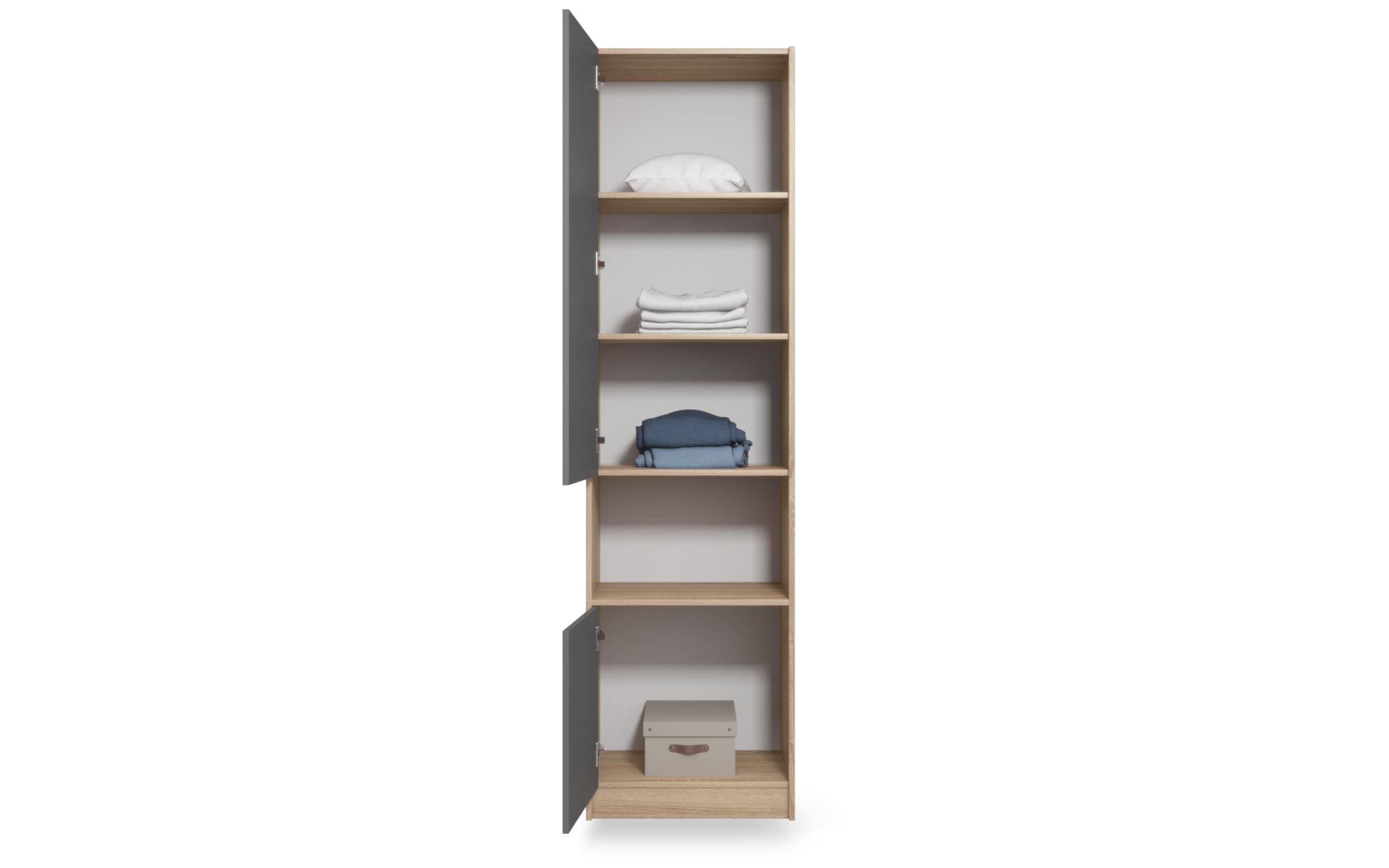 Dulap cu o usa Diema B, stejar sonoma + antracit mat  3