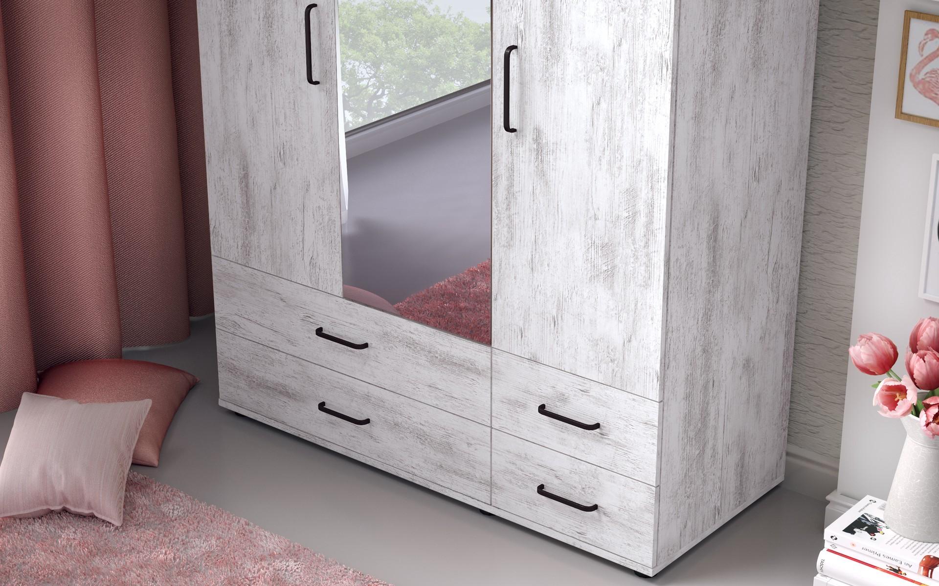 Dulap cu trei usi, setare si oglinda Eron S | Vellea Home
