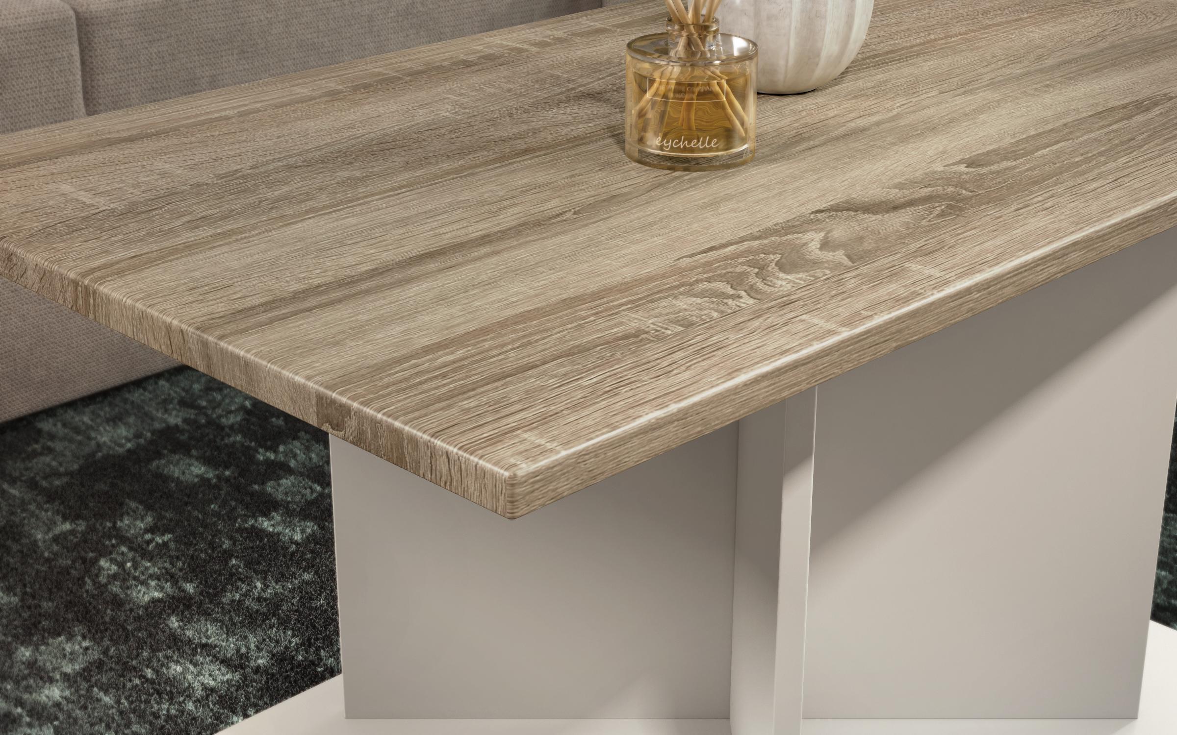 Masuta de cafea + MDF Aurea L, nisipiu mat + stejar sonoma  4