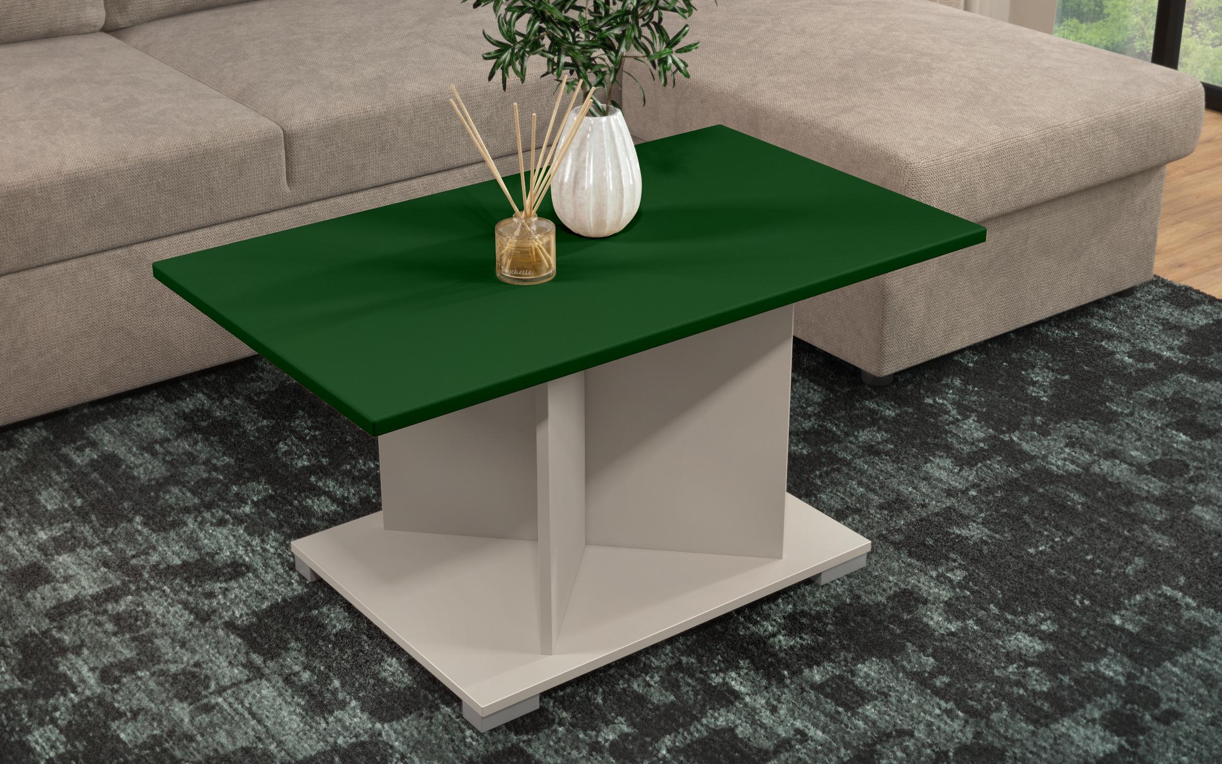 Masuta de cafea + MDF Aurea L, nisipiu mat + verde  4