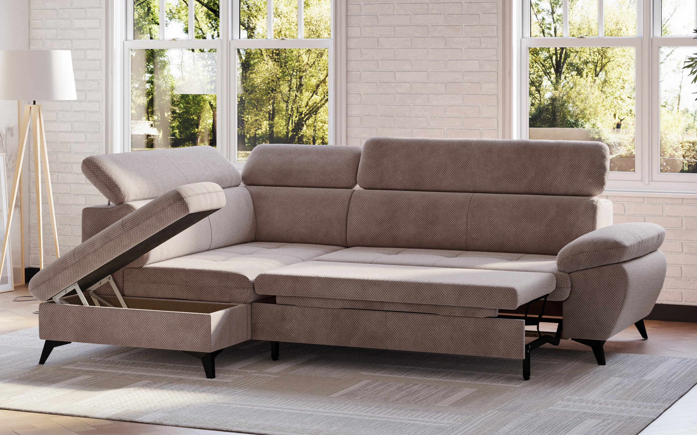 Coltar extensibil Savona, cappuccino  3
