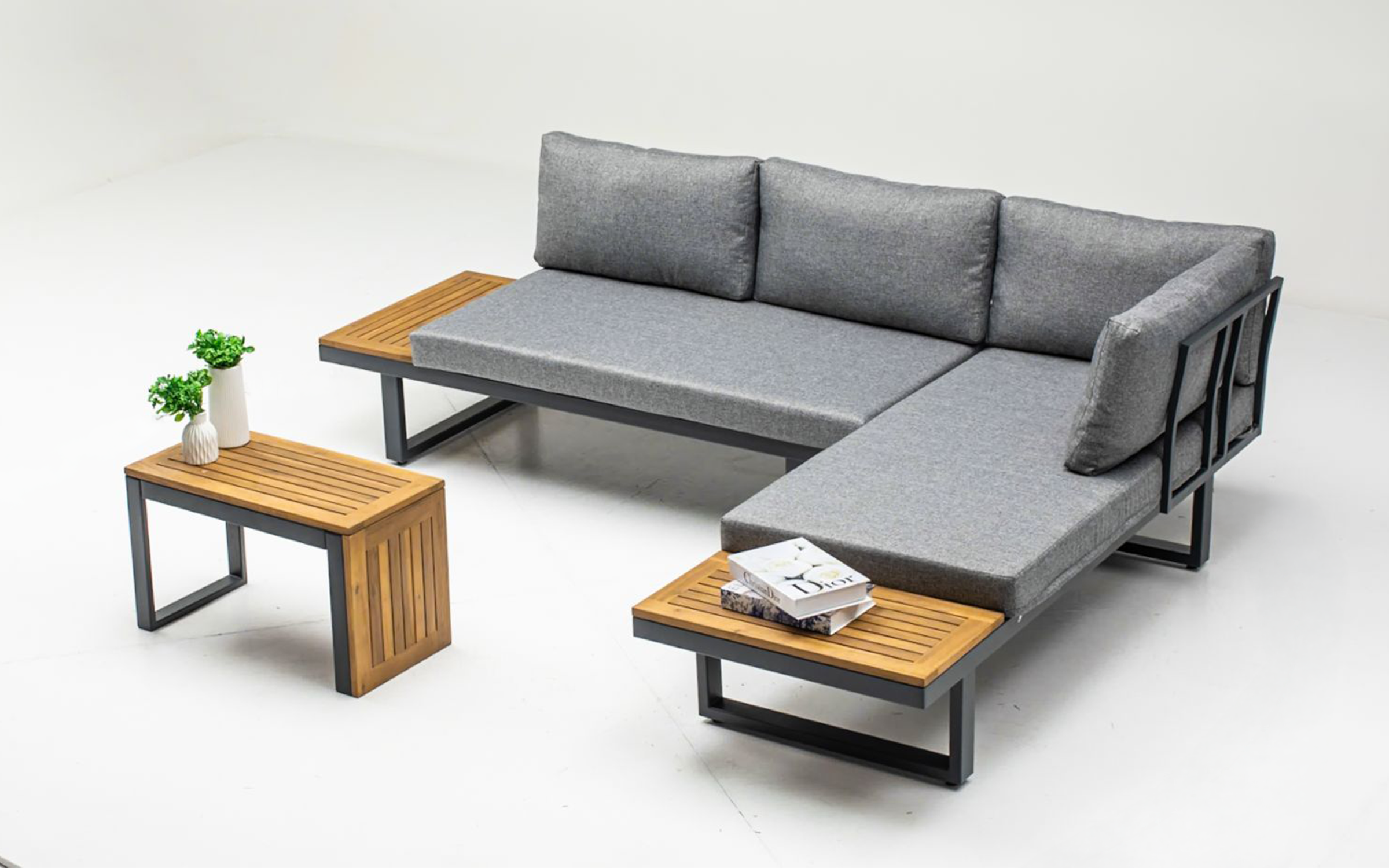 Set coltar + masa Nora, antracit  3