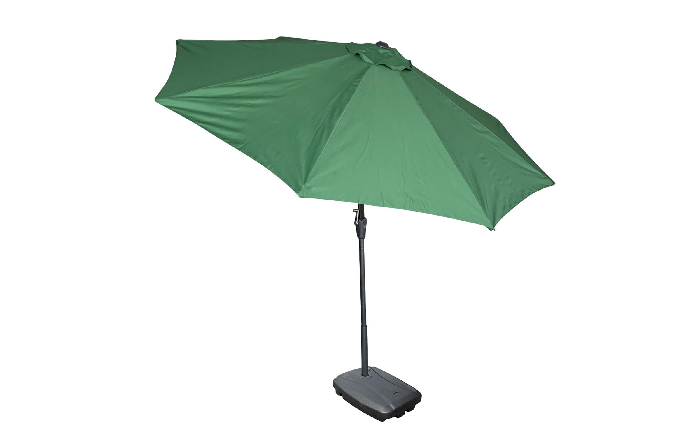 Umbrela de gradina Reyman cu maner rabatabil oblic, verde  2