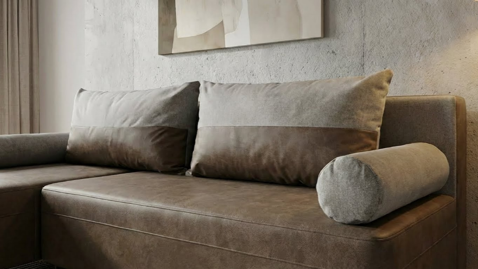 Coltar extensibil Real, maro + bej  4