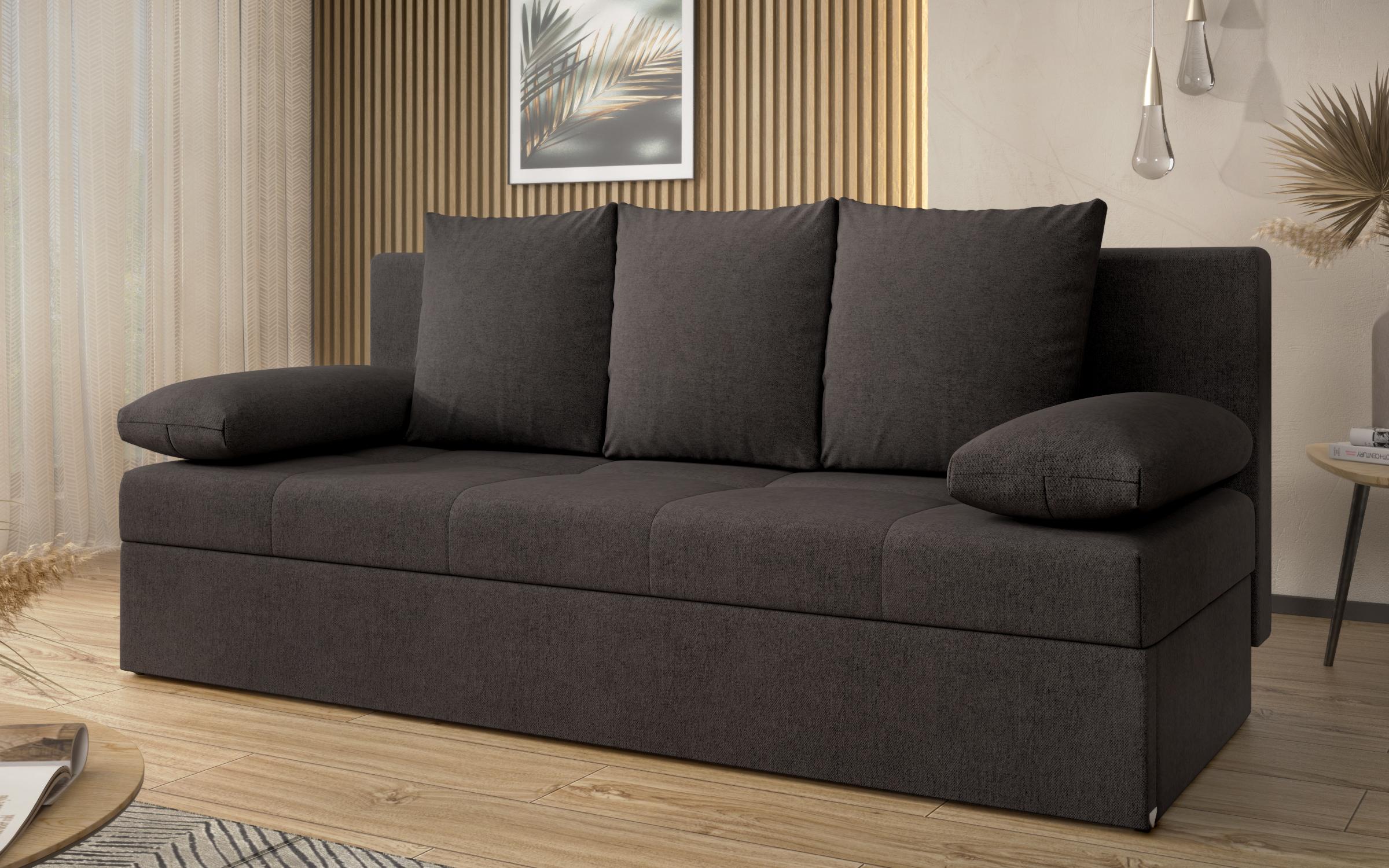 Canapea extensibila Aleto, gri-maroniu  3