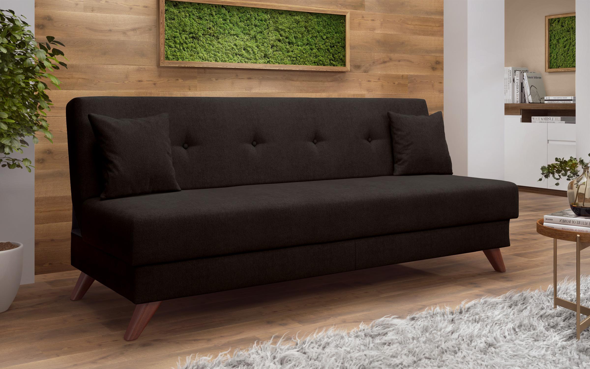 Canapea extensibila click- clack Brent, gri-maroniu  3