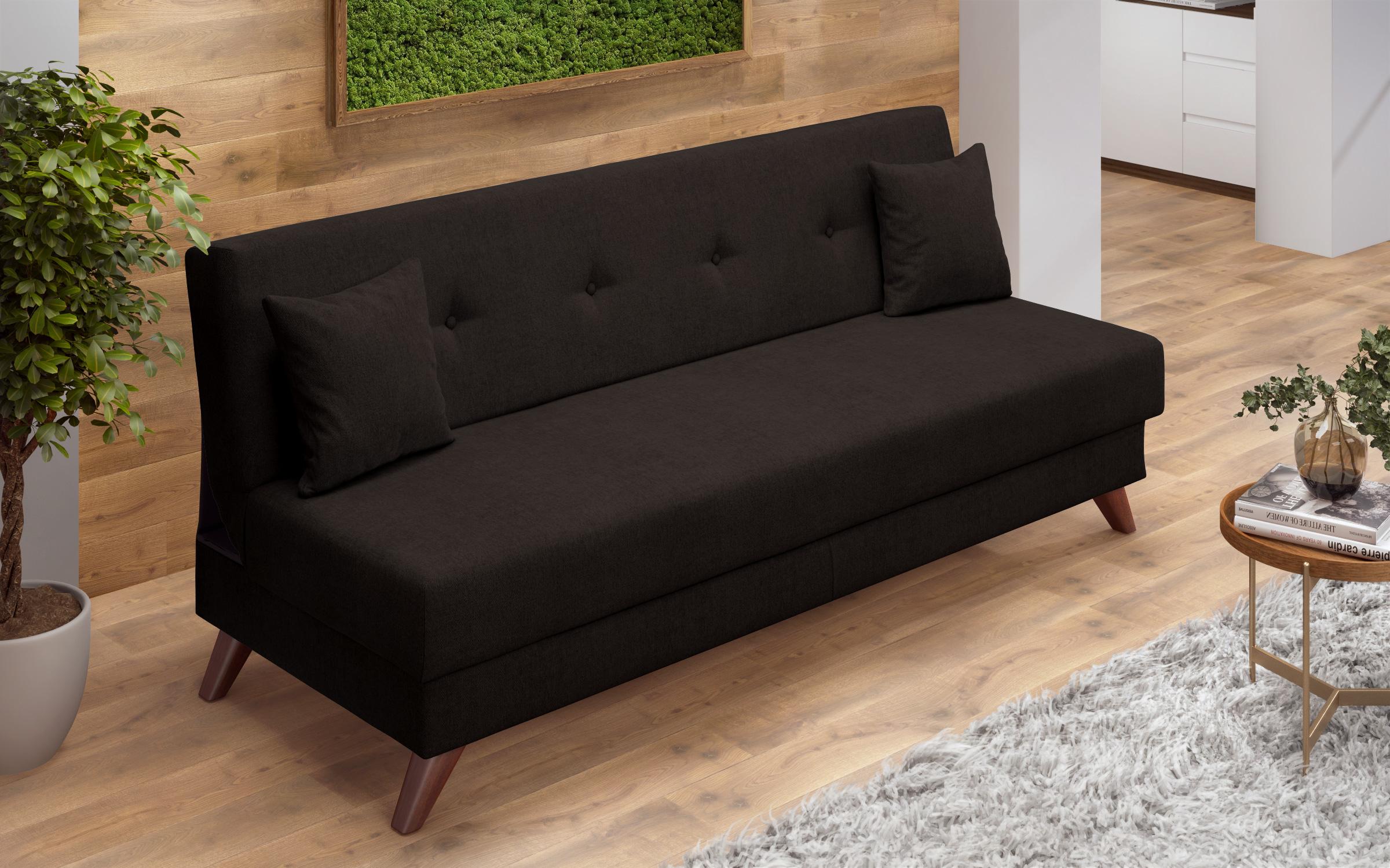 Canapea extensibila click- clack Brent, gri-maroniu  4