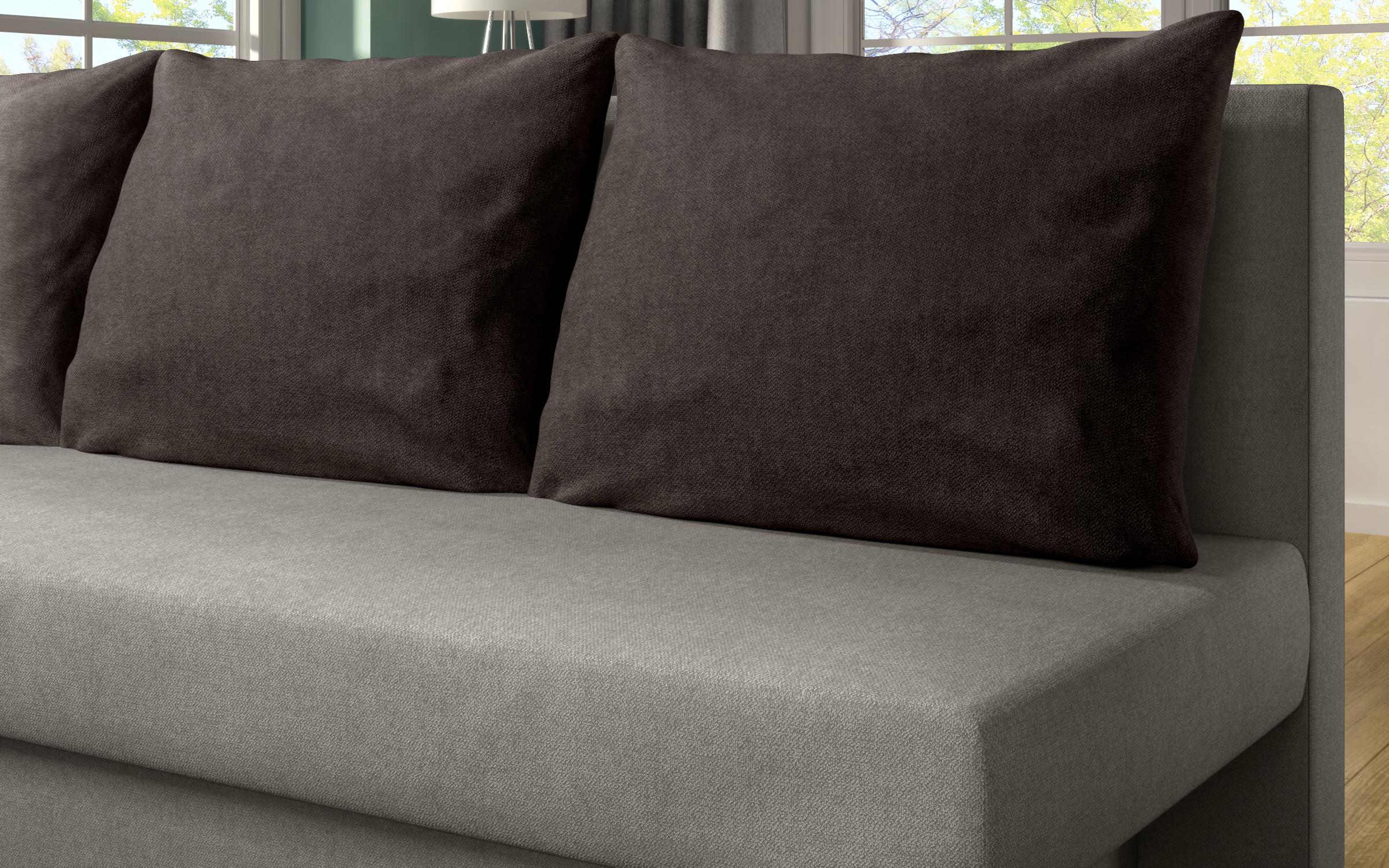 Canapea extensibila Marty, gri deschis + gri-maroniu  6