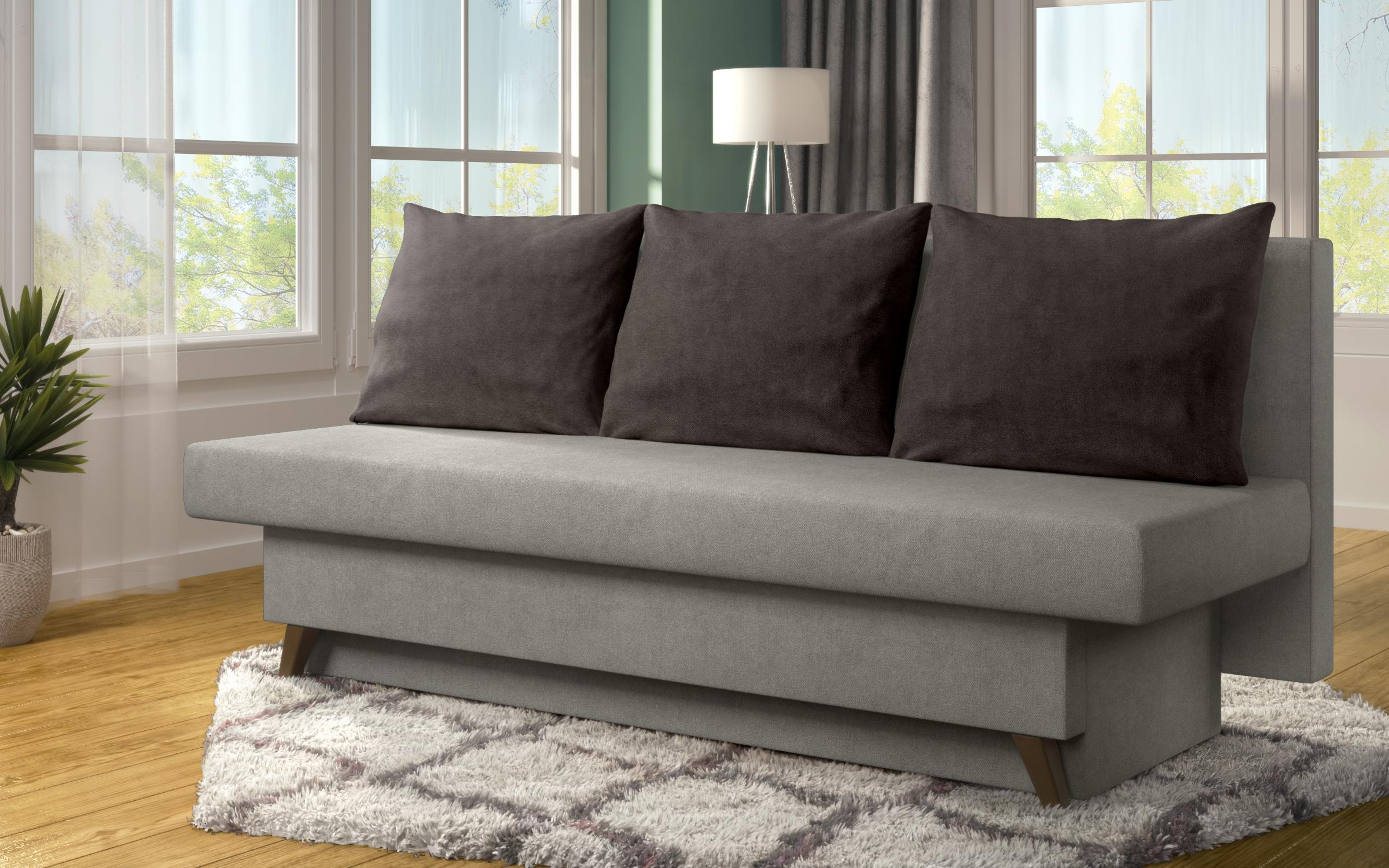 Canapea extensibila Marty, gri deschis + gri-maroniu  3