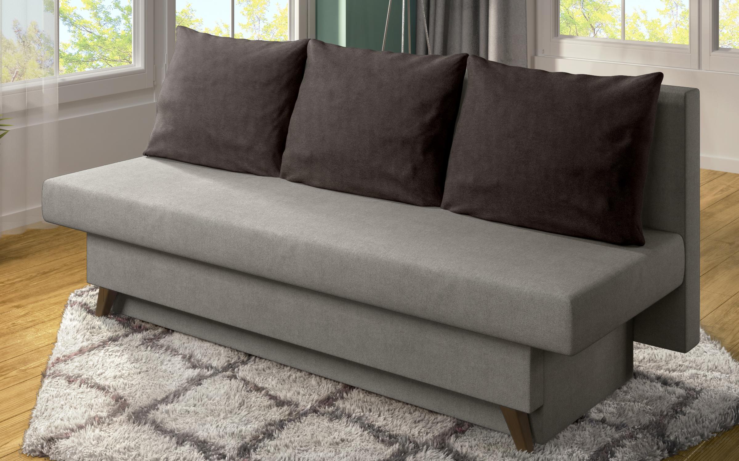 Canapea extensibila Marty, gri deschis + gri-maroniu  4