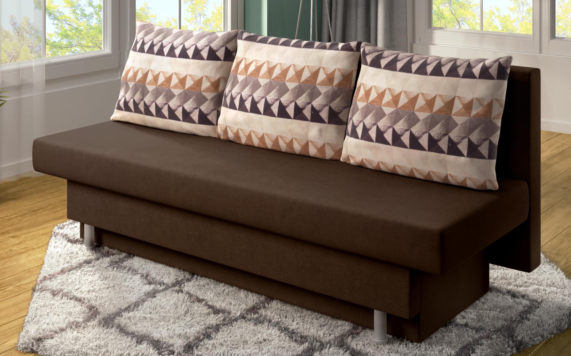 Canapea extensibila Marty, maro + print  4