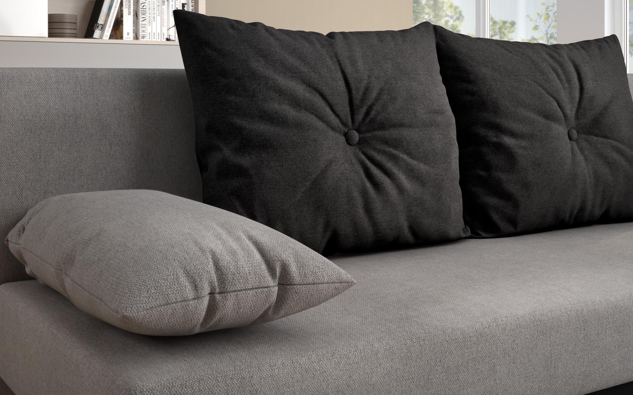 Canapea extensibila Victorio, gri + negru  7