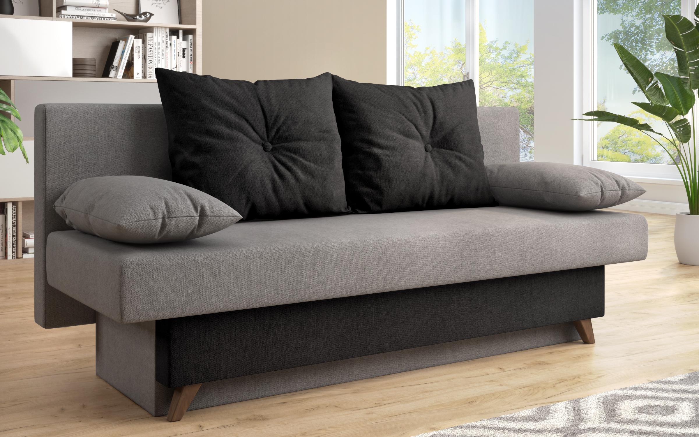 Canapea extensibila Victorio, gri + negru  4