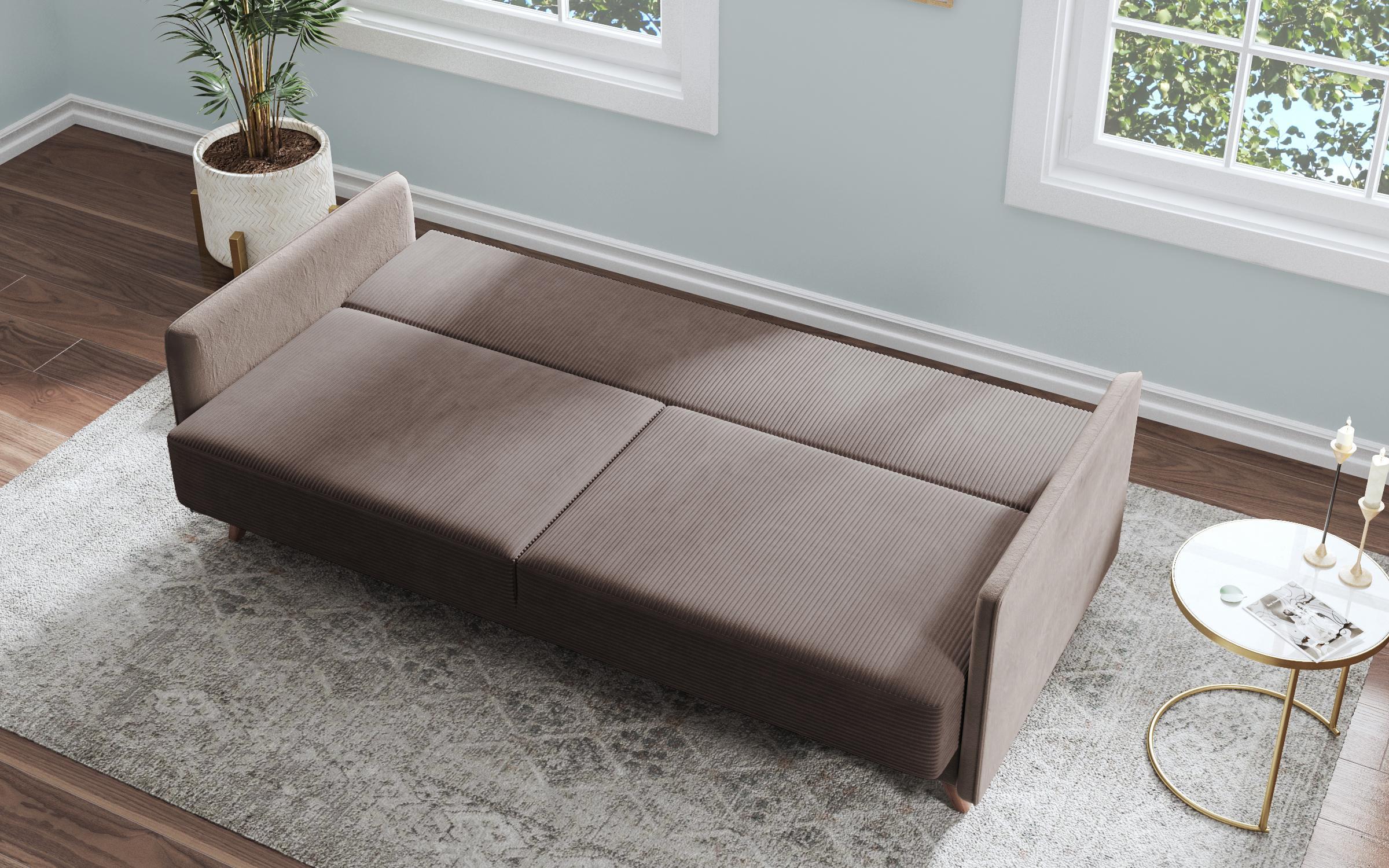 Canapea extensibila click- clack Aristo, maro  8