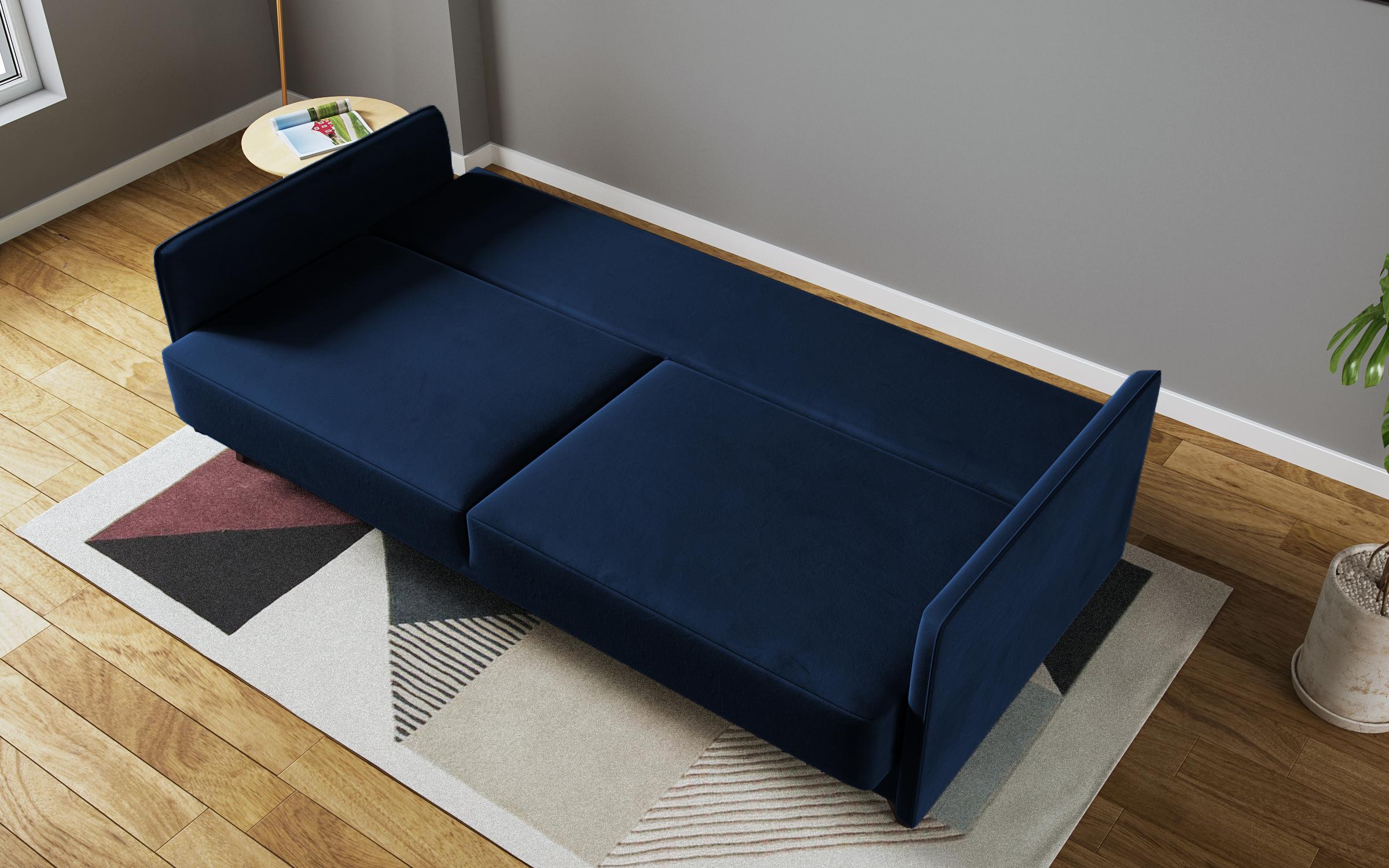 Canapea extensibila click- clack Bali, albastru  7