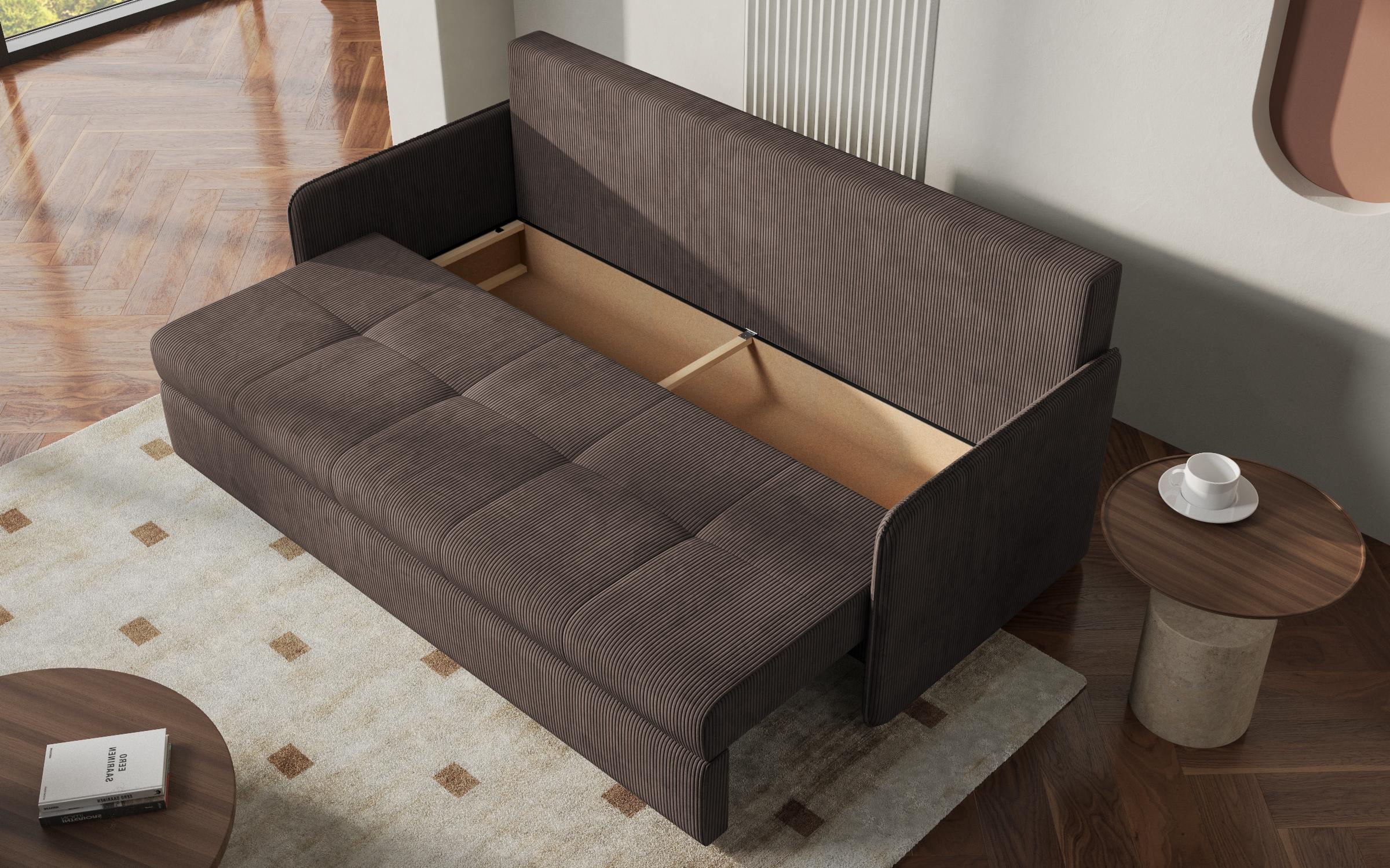 Canapea extensibila Astel, maro deschis  6