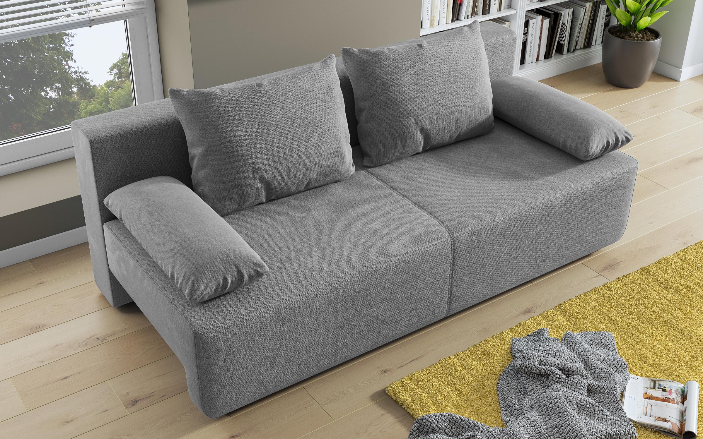 Canapea extensibila Keira, gri deschis  5