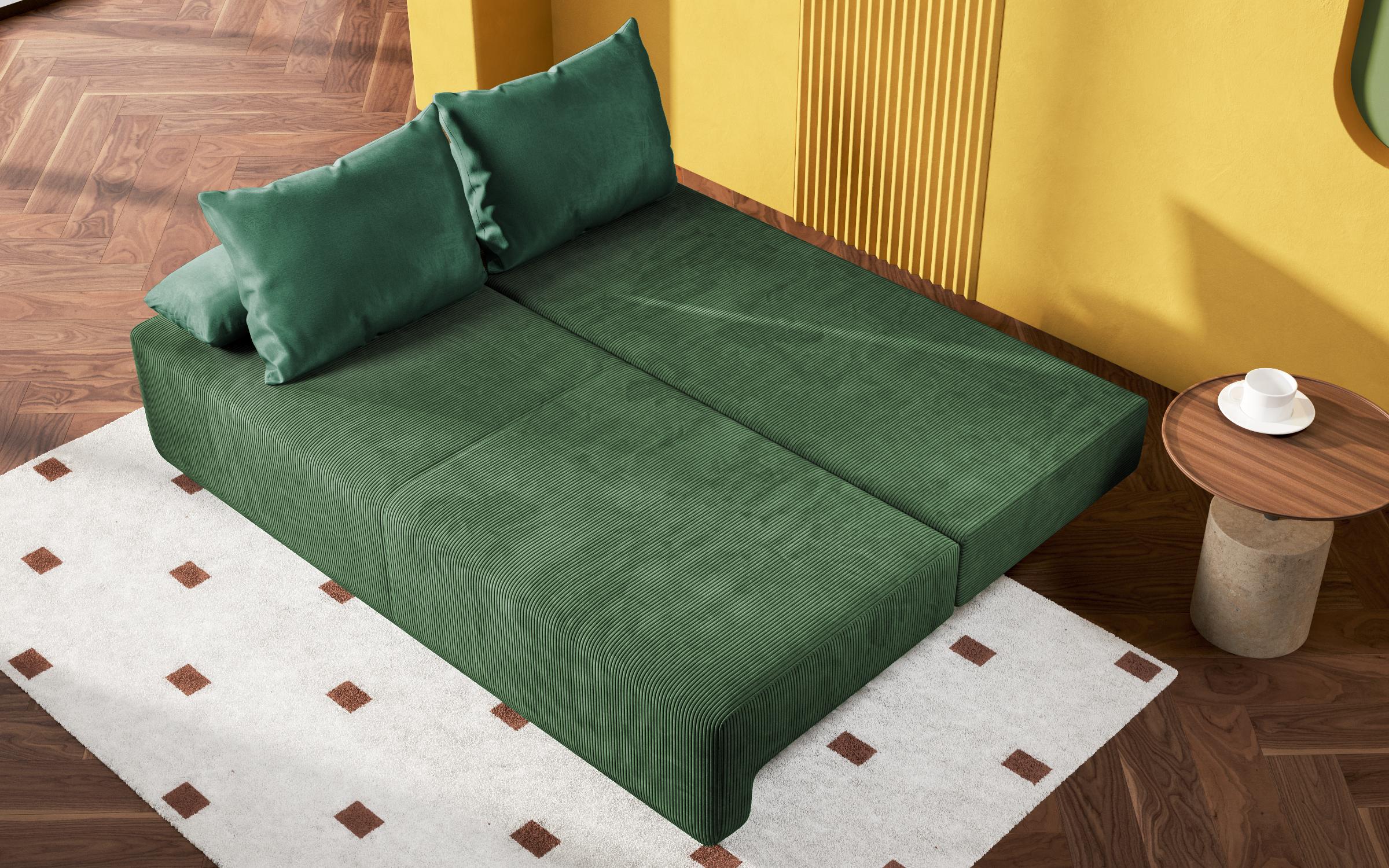 Canapea extensibila Keira Extra, verde + turcoaz  4