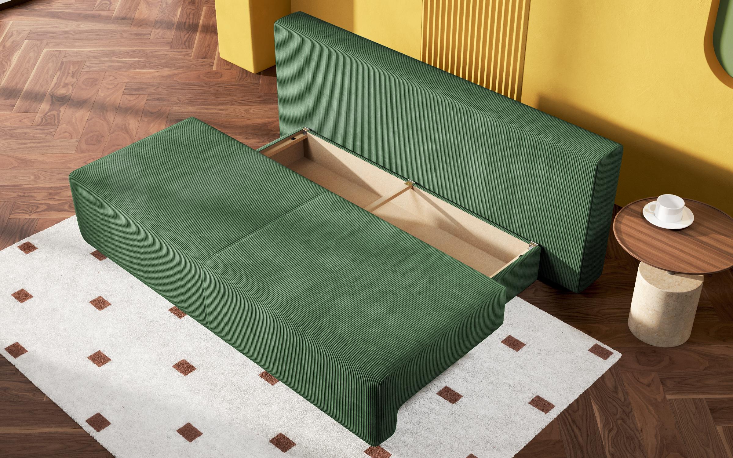 Canapea extensibila Keira Extra, verde + turcoaz  5