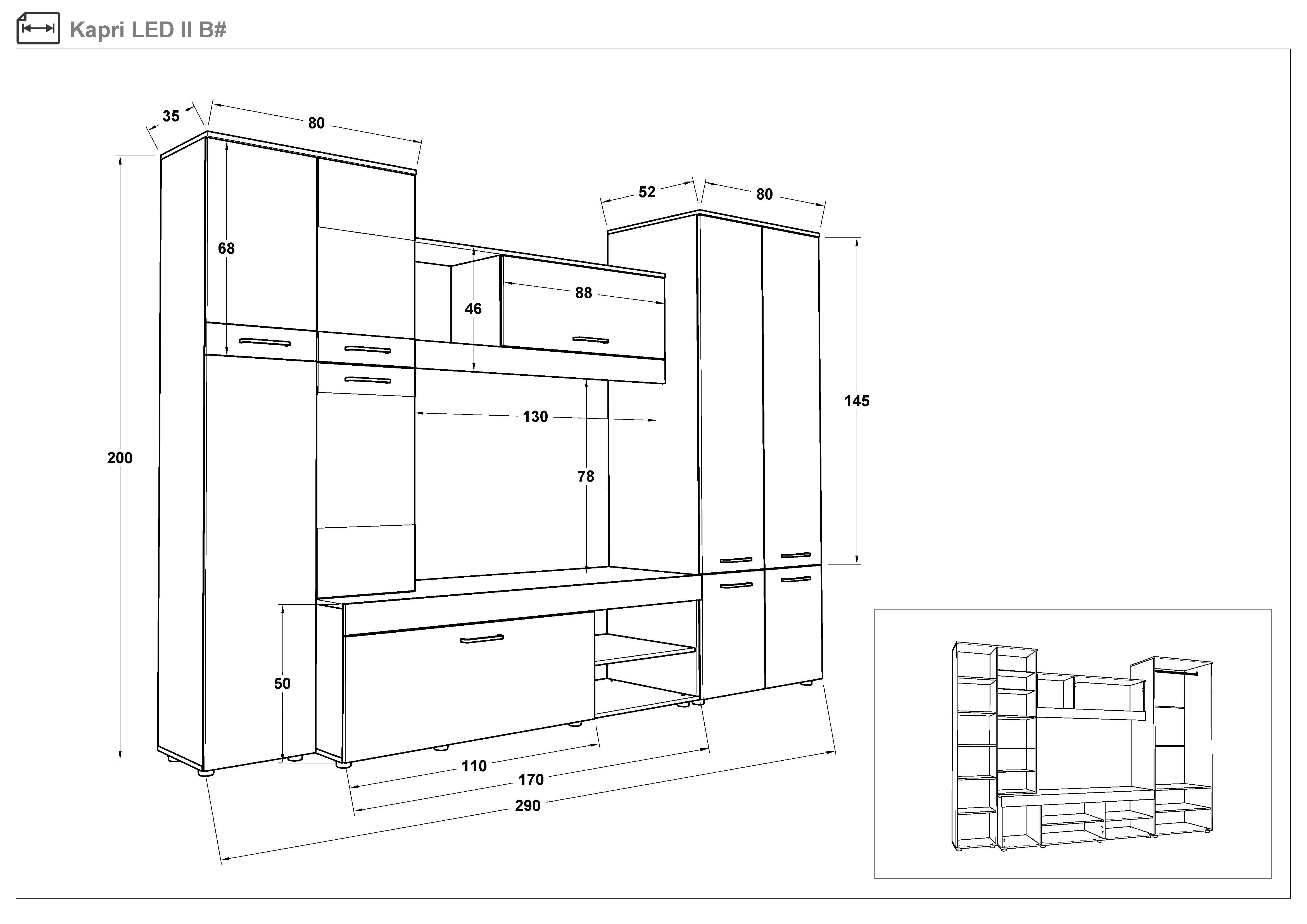 et.UNiVER niana Pratical set up Sサイズ Biblioteca + iluminare LED Kapri | Vellea Home