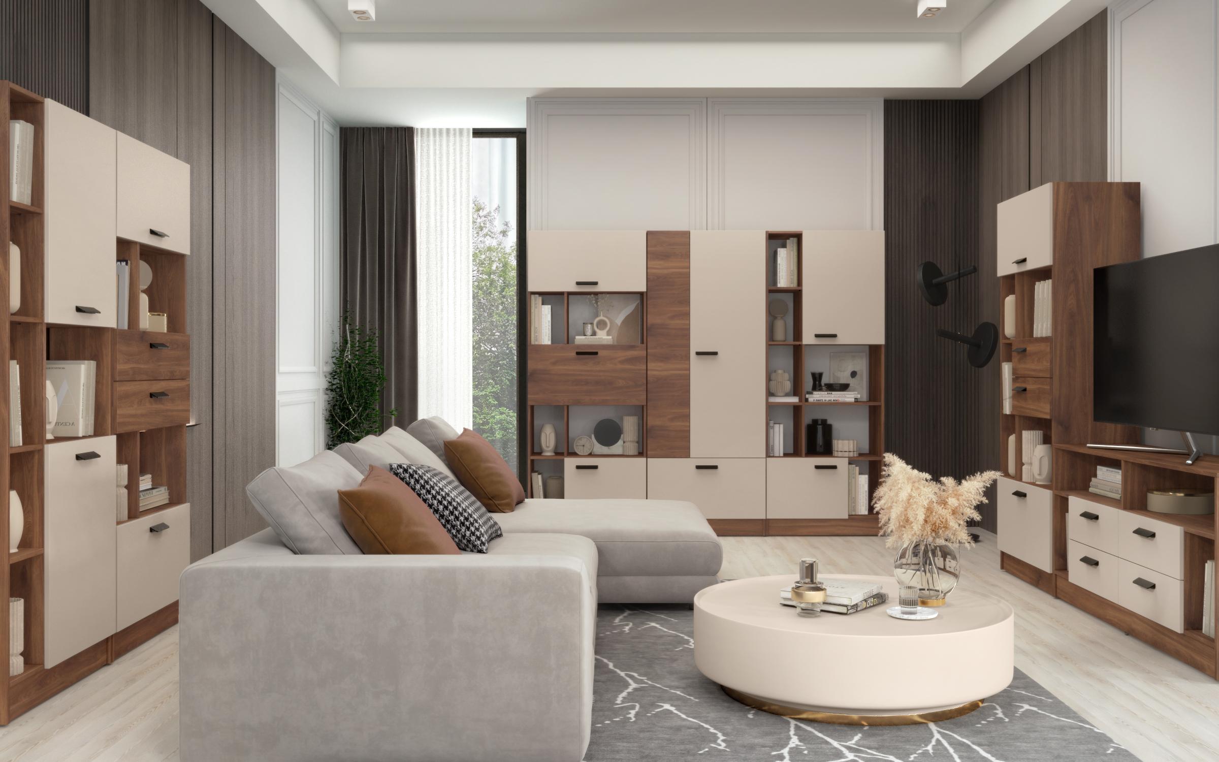 Modul TV Delaro T, stejar coniac + casmir  3