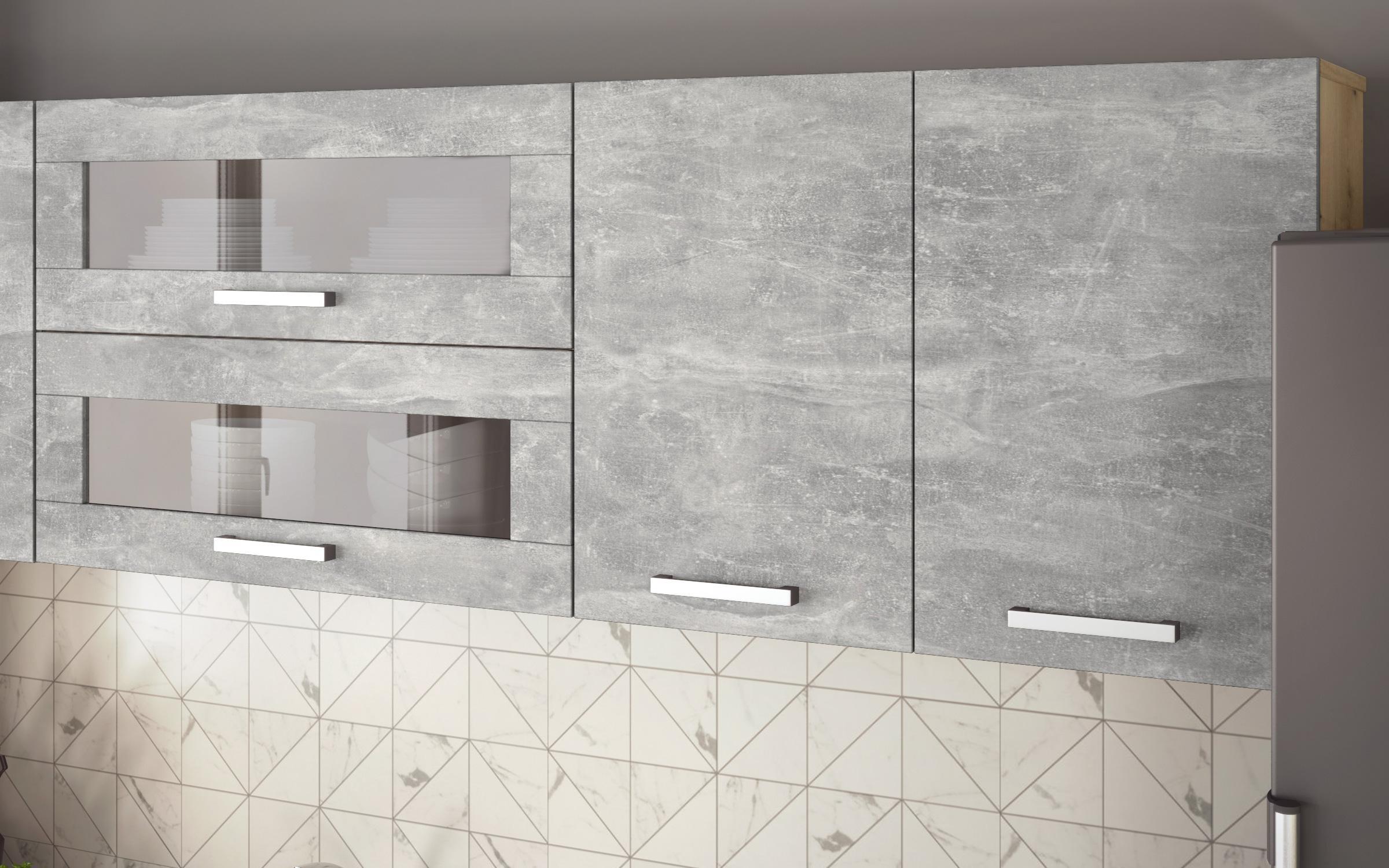 Bucatarie cu blat termic inclus Darina, stejar evoc + beton  3