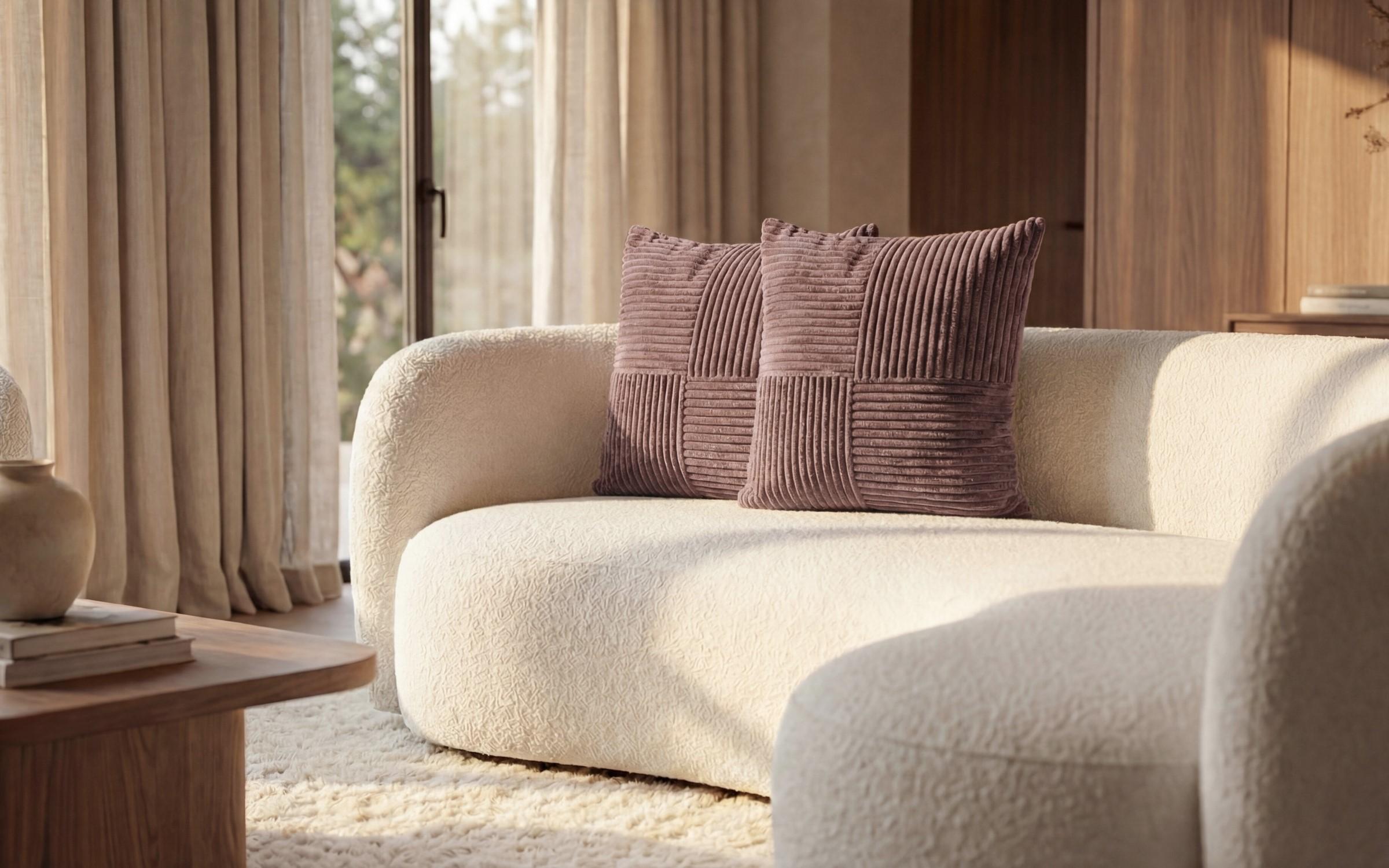 Perna decorativa Patrate 6727, roz  1